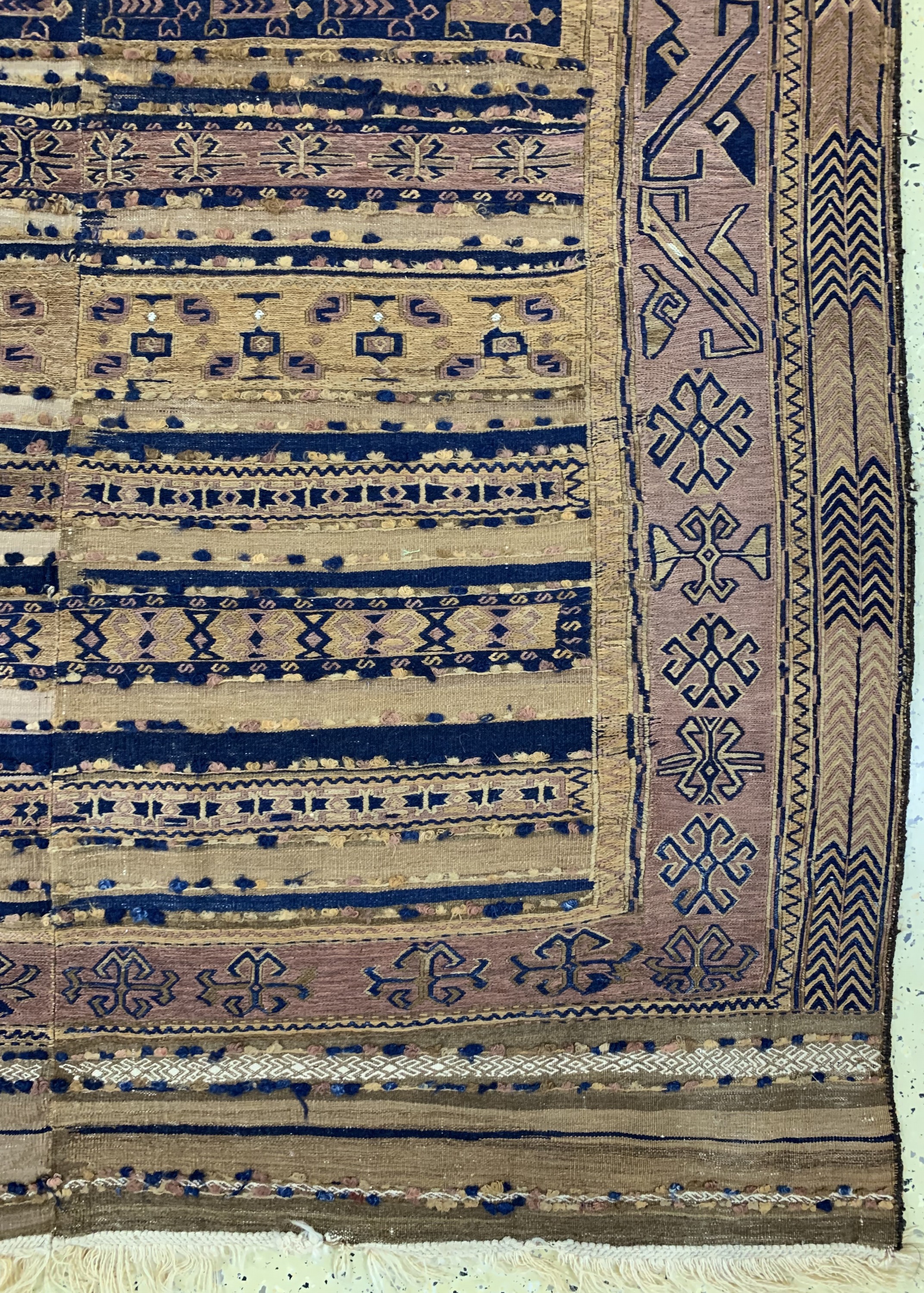 Detail a: Antiker Belutsch Sumakh, Persien, 19.Jhd, Wolle auf Wolle, ca. 310 x 175 cm, (2 Bahnig),EHZ: 2,aus Sammlungsauflösung