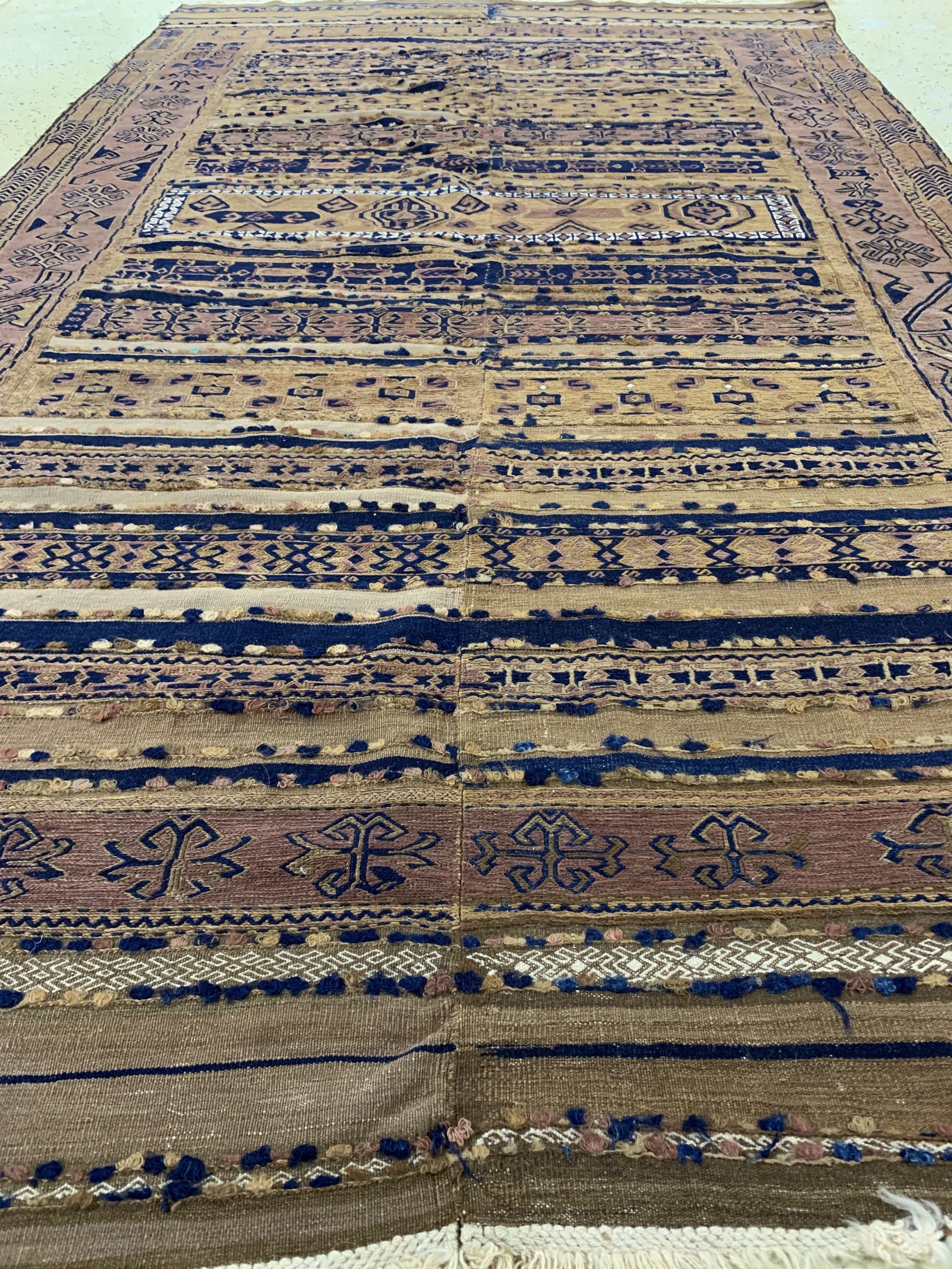 Detail f: Antiker Belutsch Sumakh, Persien, 19.Jhd, Wolle auf Wolle, ca. 310 x 175 cm, (2 Bahnig),EHZ: 2,aus Sammlungsauflösung