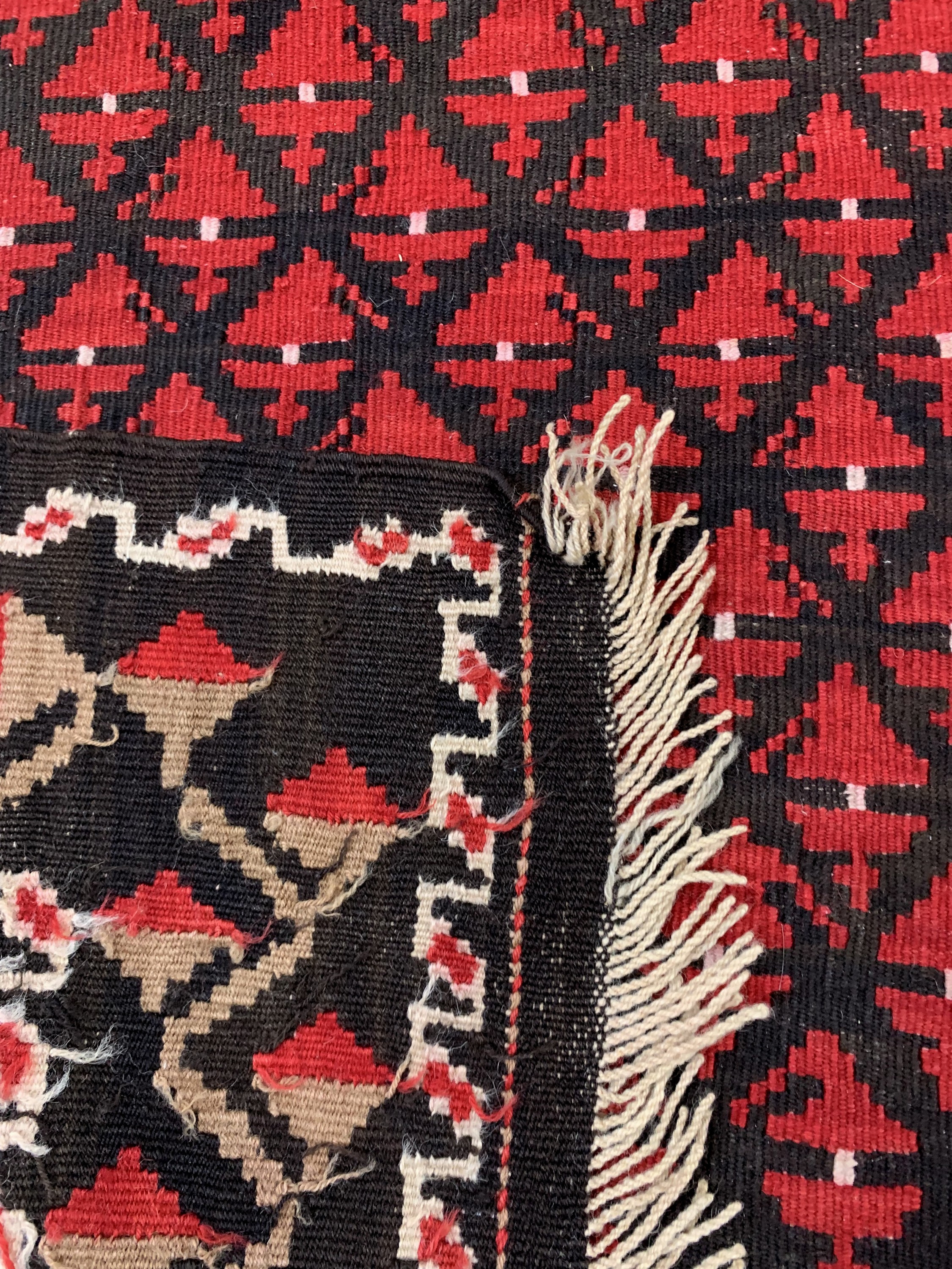 Detail f: Karabagh Kelim, Kaukasus, ca. datiert 1916 Jahre, Wolle auf Wolle, ca. 305 x 180 cm, EHZ:2,aus Sammlungsauflösung