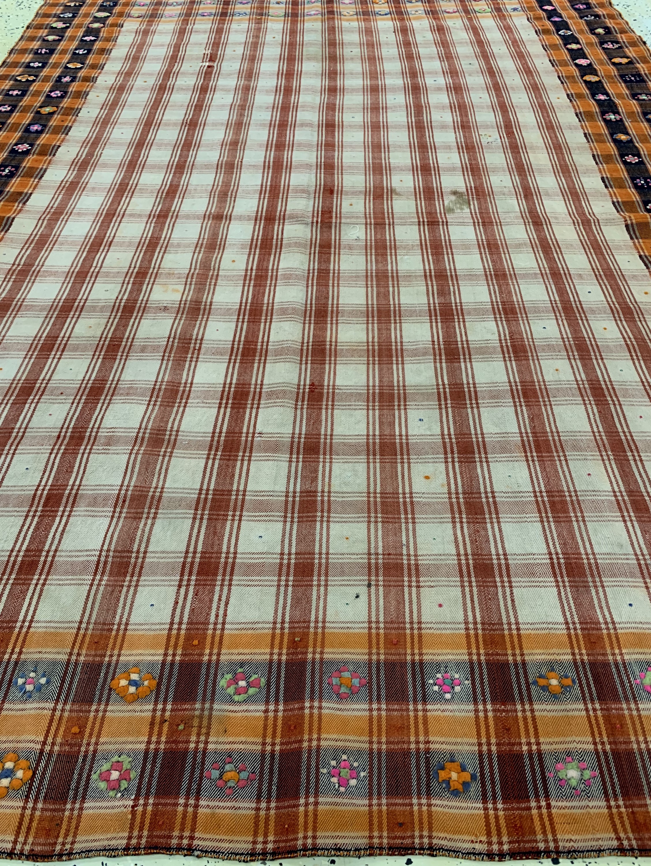 Detail c: Djajim fein antik, Persien, um 1900, Wolle auf Wolle, ca. 194 x 160 cm, kleine Restaurierungen, EHZ: 2(fleckig),aus Sammlungsauflösung