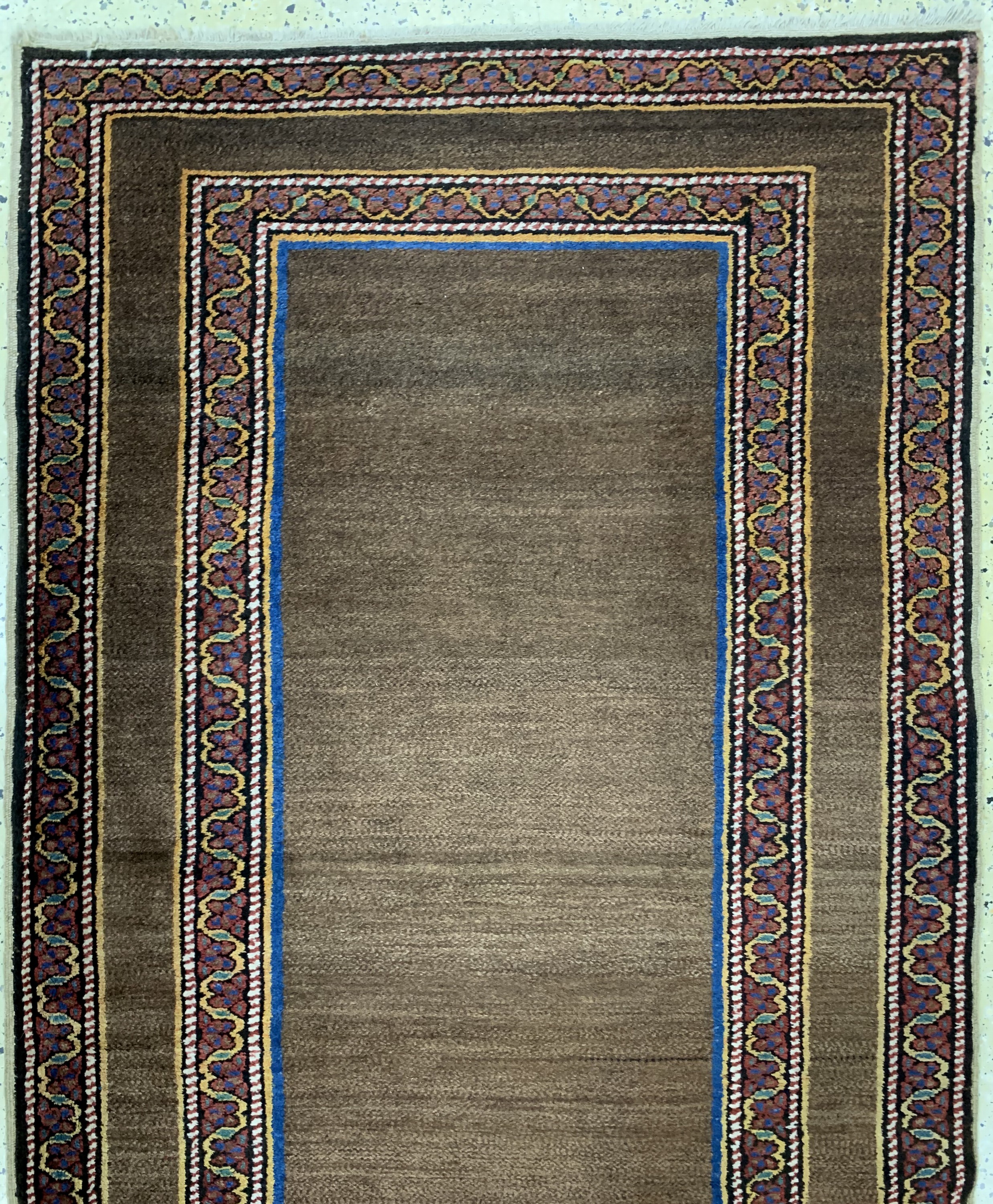 Detail a: Kordischer Dorfteppich, Persien, datiert 1341(1920), Wolle auf Baumwolle, ca. 410 x 125cm, EHZ: 2,aus Sammlungsauflösung