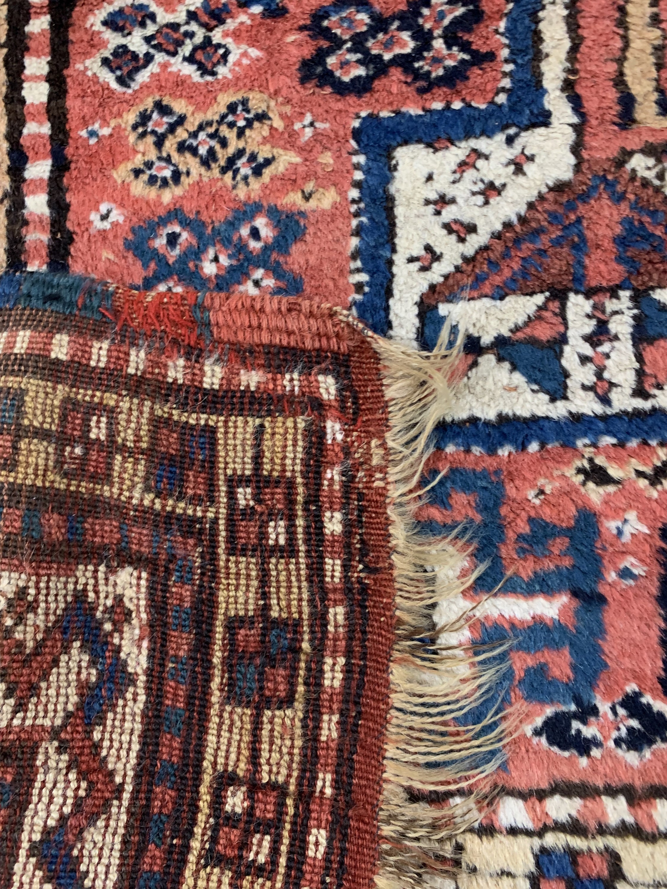 Detail e: Khorasan Kordi antik, Persien, um 1900, Wolle auf Wolle, ca. 280 x 165 cm, EHZ: 2,aus Sammlungsauflösung