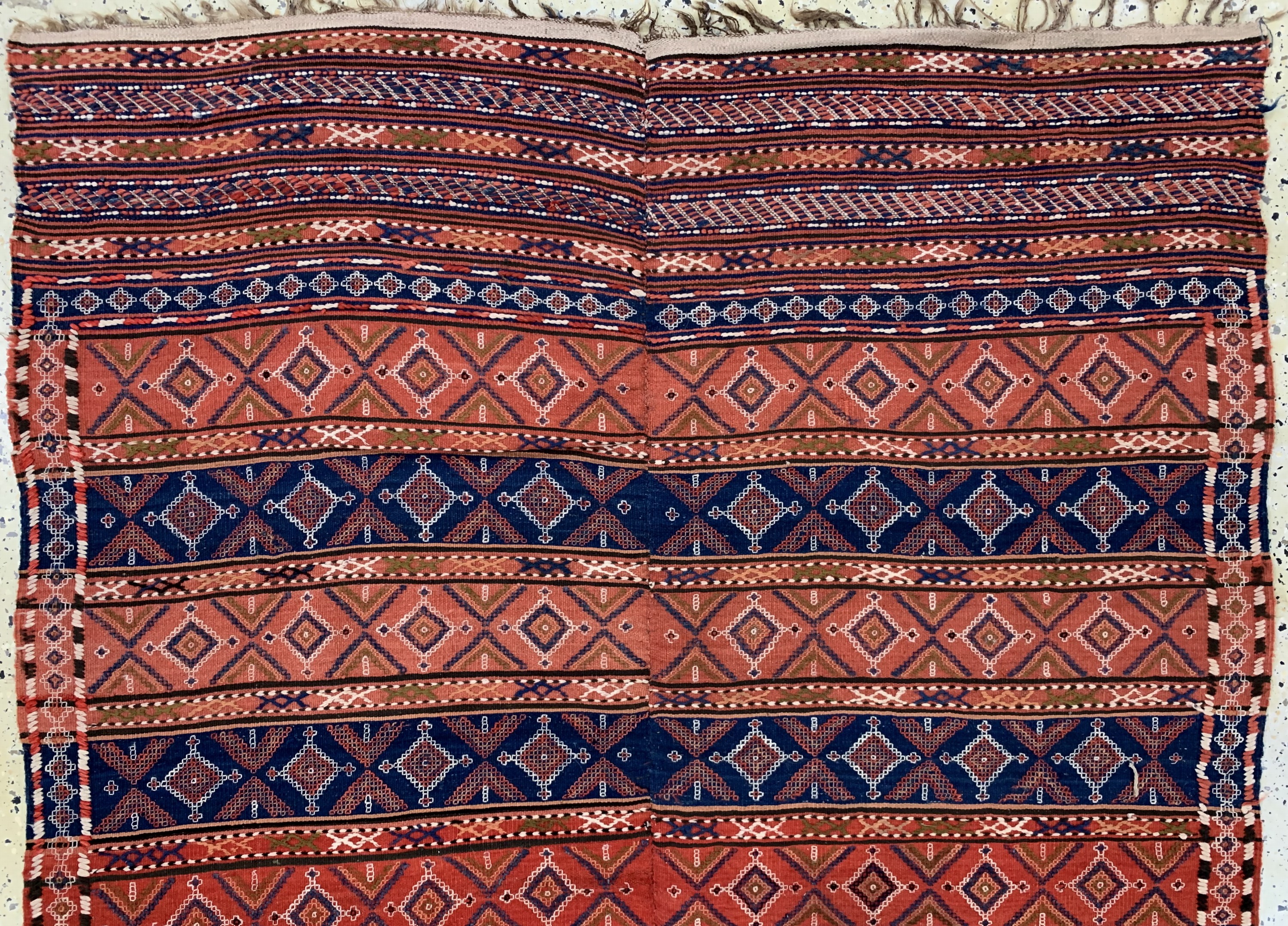 Detail a: Antiker Verneh(2 Bahnig), Türkei, um 1900, Wolle auf Wolle, ca. 285 x 145 cm, EHZ: 2,aus Sammlungsauflösung