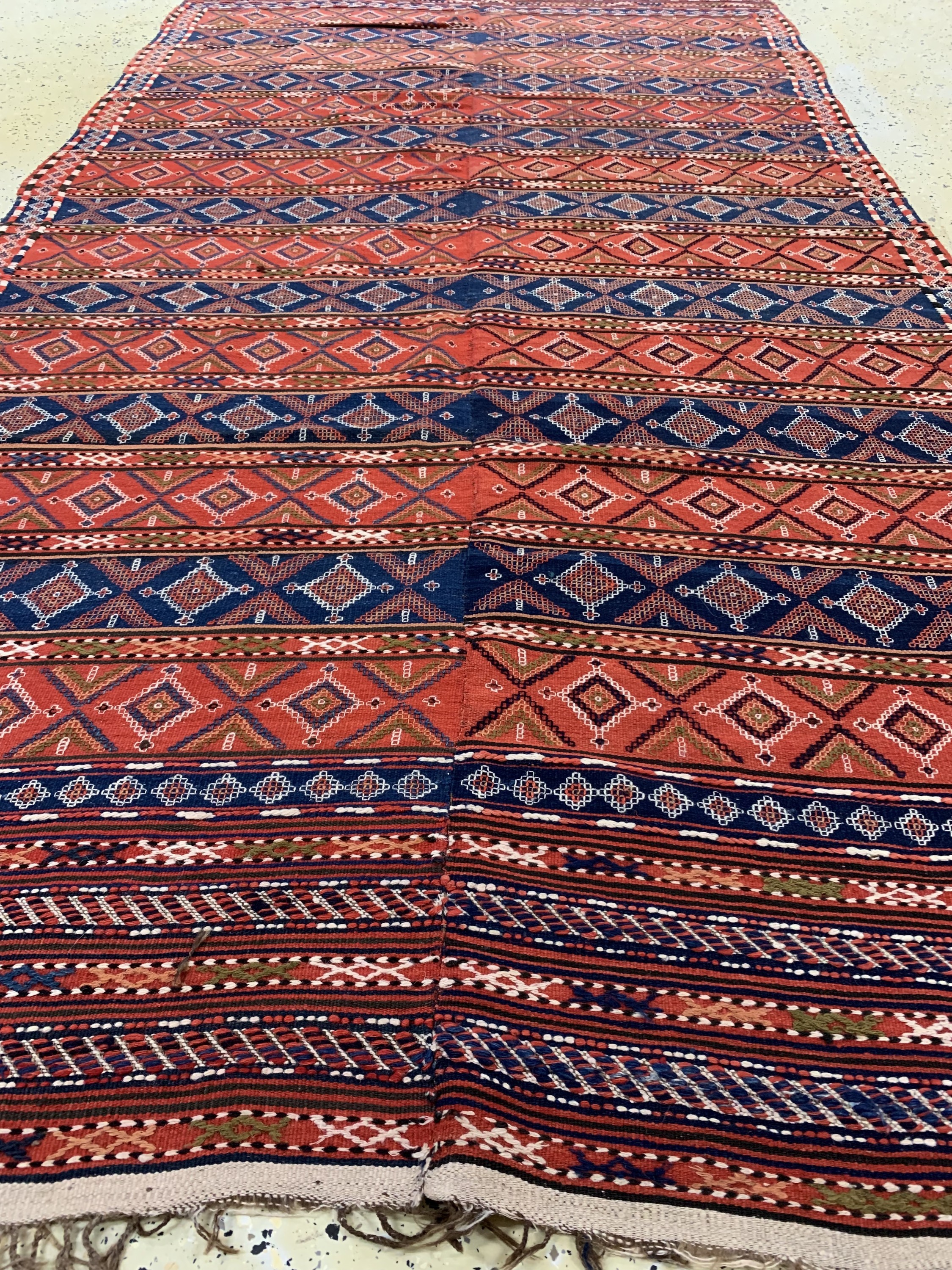 Detail d: Antiker Verneh(2 Bahnig), Türkei, um 1900, Wolle auf Wolle, ca. 285 x 145 cm, EHZ: 2,aus Sammlungsauflösung
