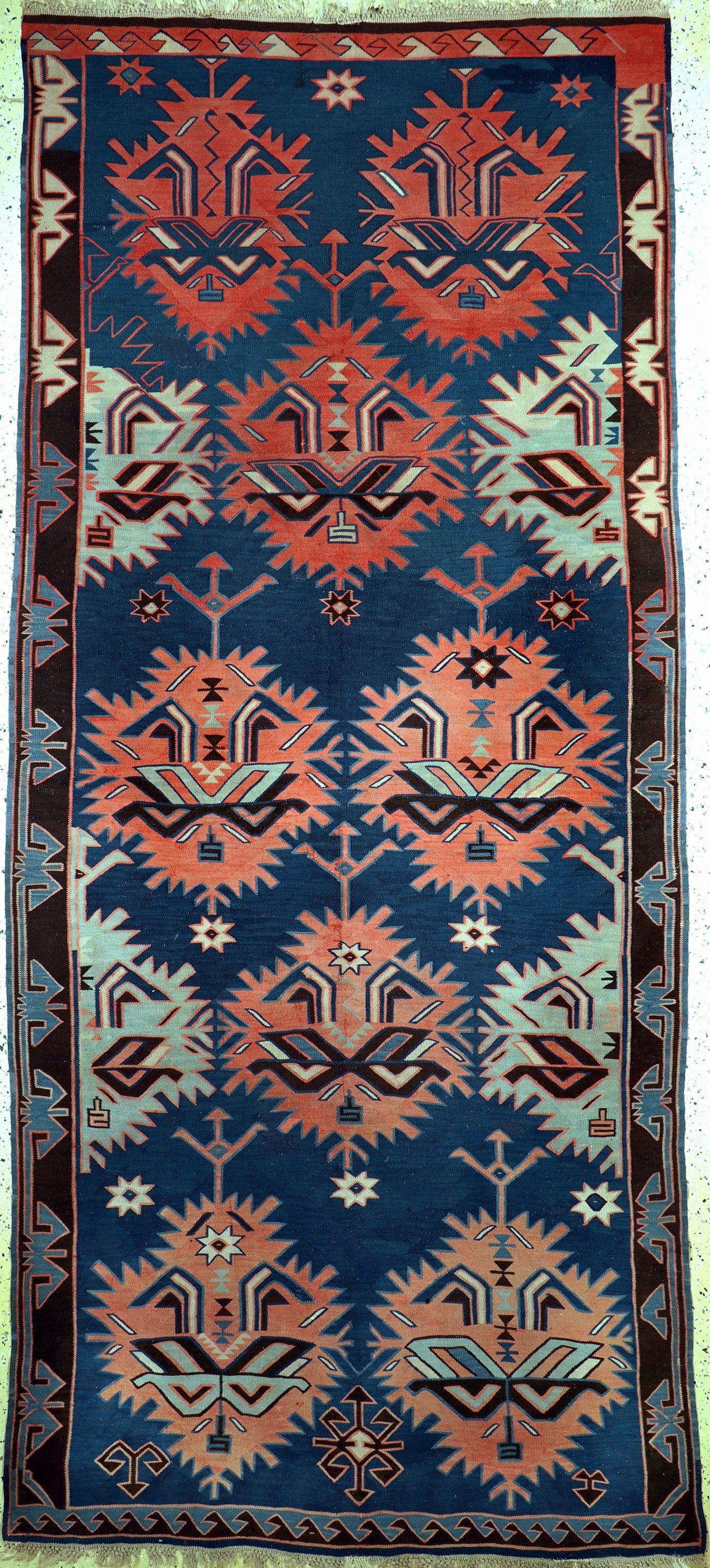 Avar Kelim, Kaukasus, 19.Jhd, Wolle auf Wolle, ca. 335 x 150 cm, EHZ: 2
