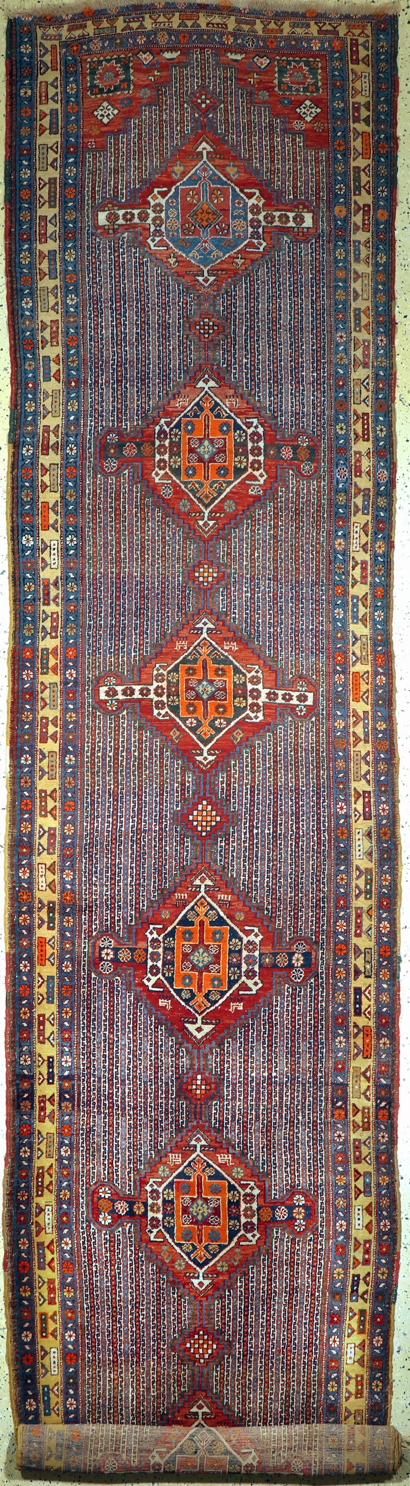 Antiker Karadjeh, Persien, 19.Jhd, Wolle auf Wolle, ca. 530 x 115 cm, EHZ: 3,aus Sammlungsauflösung