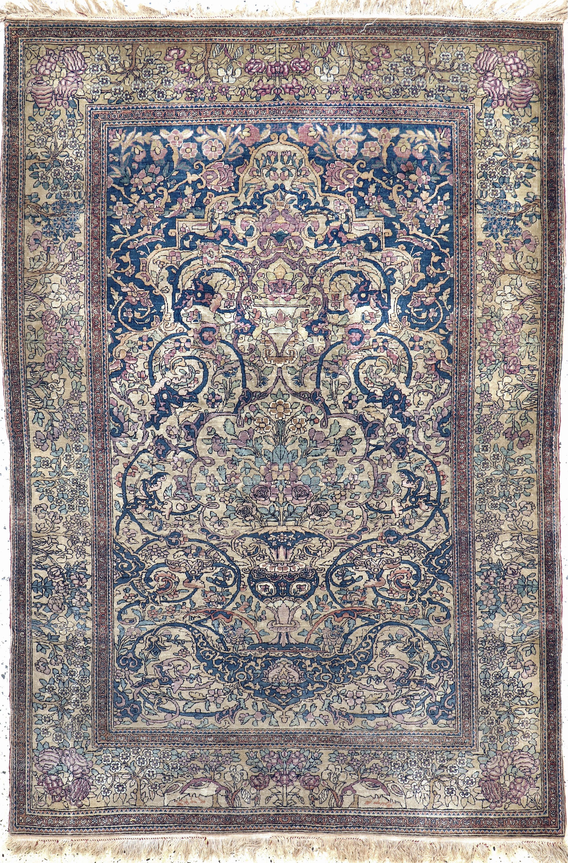 Esfahan"Ahmad"antik, Persien, 19.Jhd, Wolleauf Baumwolle, ca. 210 x 145 cm, EHZ: 3,aus Sammlungsauflösung