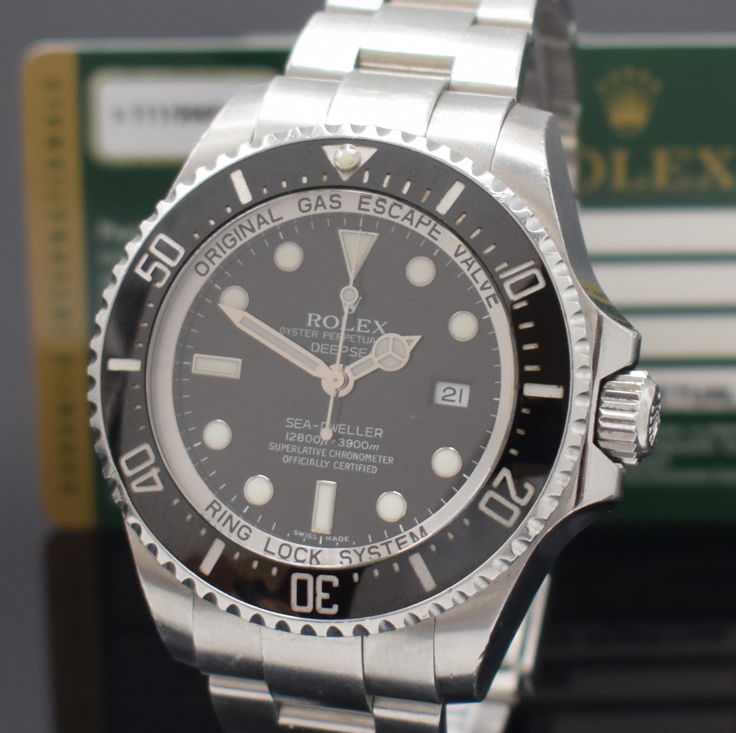 Detail a: ROLEX Herrenarmbanduhr Oyster Perpetual Date Sea-Dweller Deepsea Referenz 116660, Schweiz verk. lt. beil. Pap. 07/2009, Automatik, V- Serie, ...