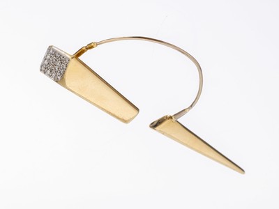 Image 26854091 - 18 kt Gold Brillant-Ohreinhänger, GG 750/000, Brillanten zus. ca. 0.10 ct ...