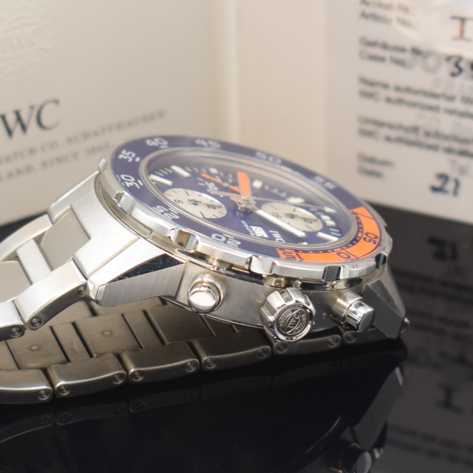 Detail c: IWC Aquatimer Herrenchronograph Referenz IW376703, Schweiz verk. lt. beil. Pap. 07/2011, Automatik, Edelstahl inkl. orig. Gliederband mit Faltschl., ...