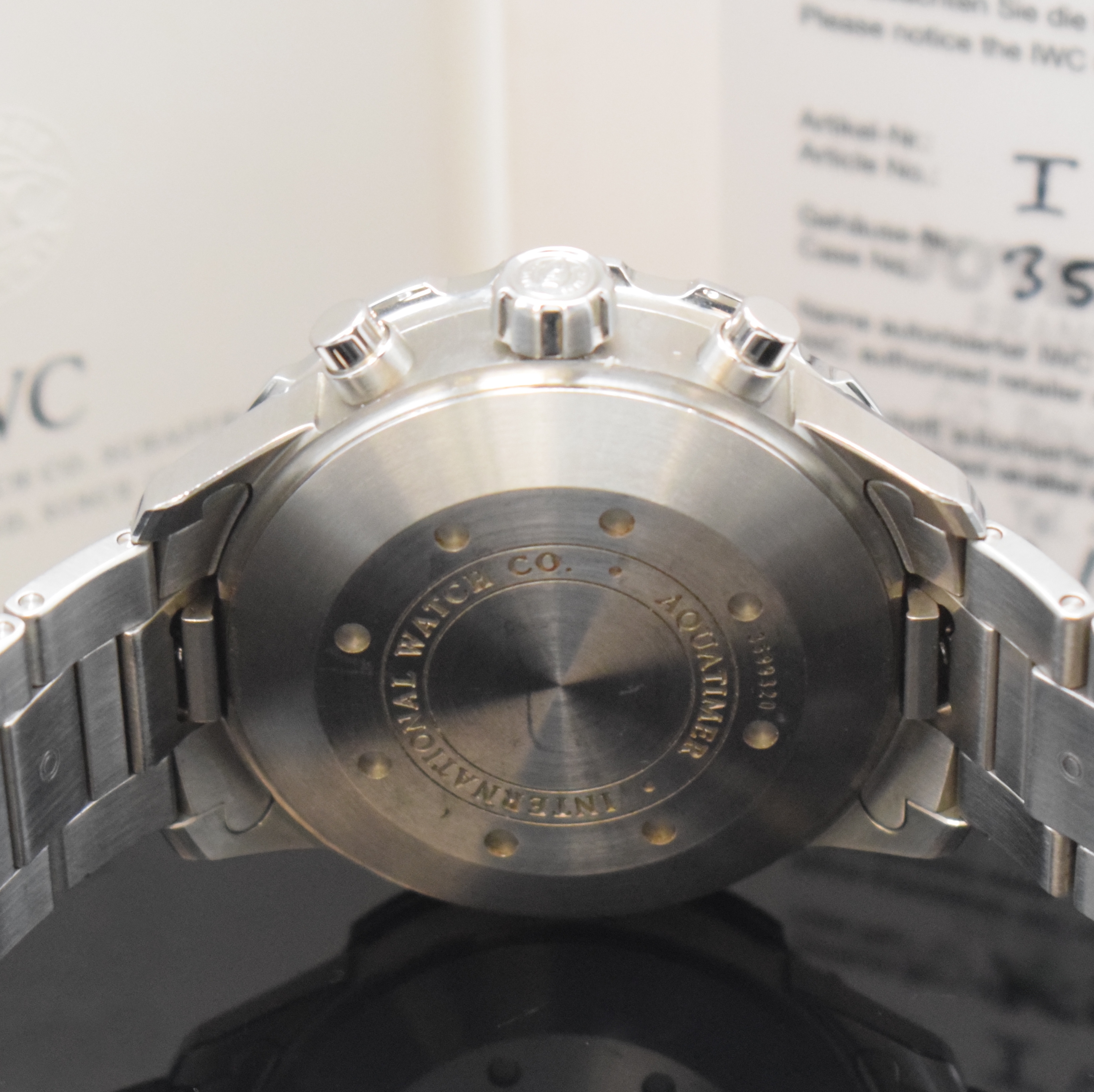 Detail d: IWC Aquatimer Herrenchronograph Referenz IW376703, Schweiz verk. lt. beil. Pap. 07/2011, Automatik, Edelstahl inkl. orig. Gliederband mit Faltschl., ...