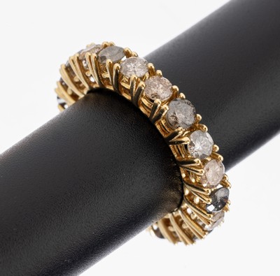 Image 26854130 - 18 kt Gold Brillant-Memoryring, GG 750/000,rundum bes. mit 20 Brillanten zus. ca. 3.83 ...
