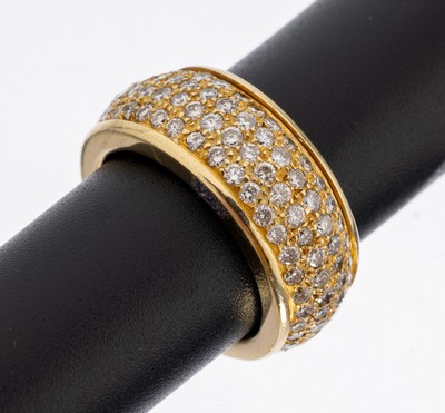 Image 18 kt Gold Brillant-Ring, GG 750/000, Brillanten zus. ca. 2.87 ct Weiß/si, RW 54, ...