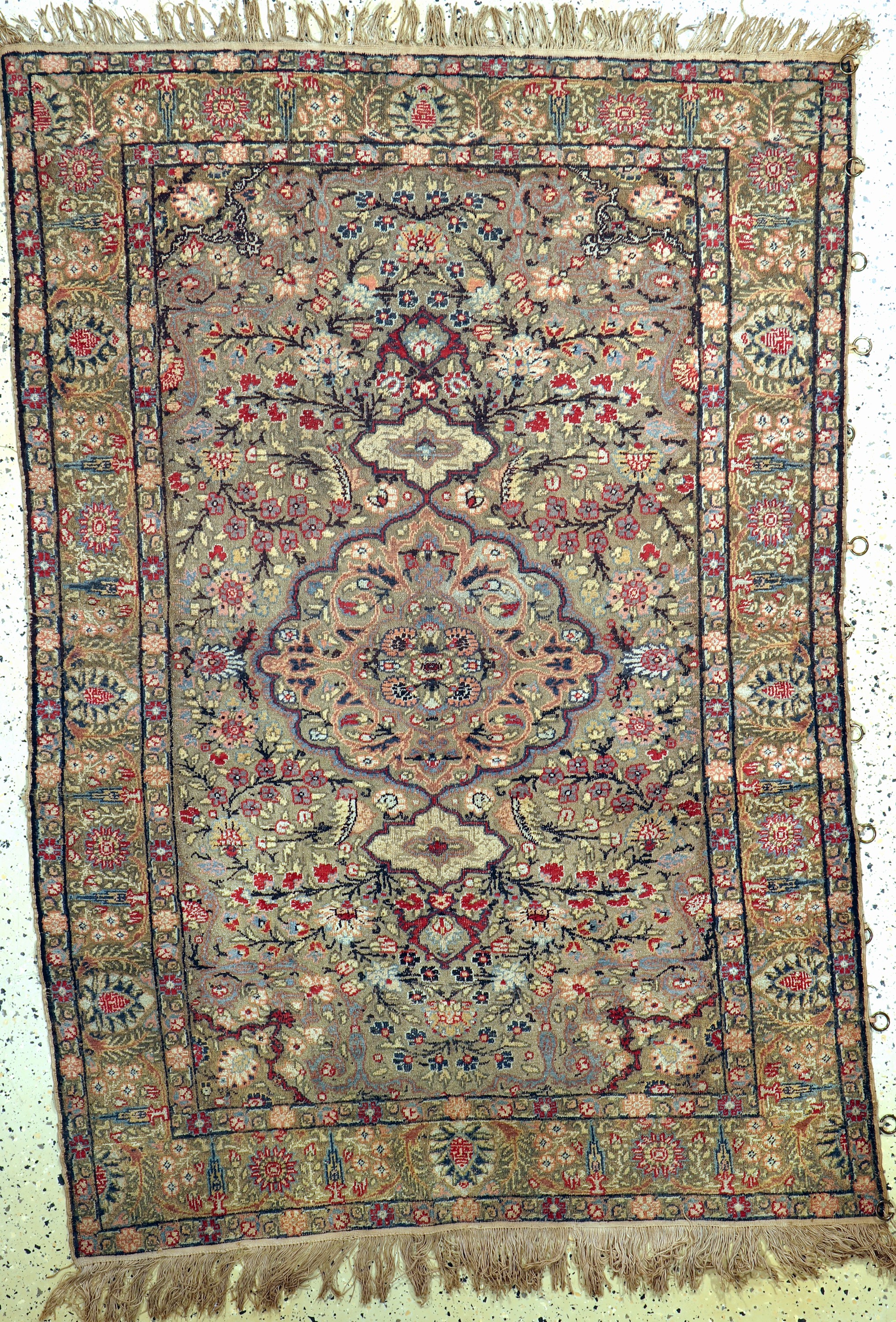 Kayseri"Metallbroschiert", Türkei, um 1900,Matall-Wolle auf Baumwolle, ca. 185 x 130 cm, EHZ: 2,aus Sammlungsauflösung