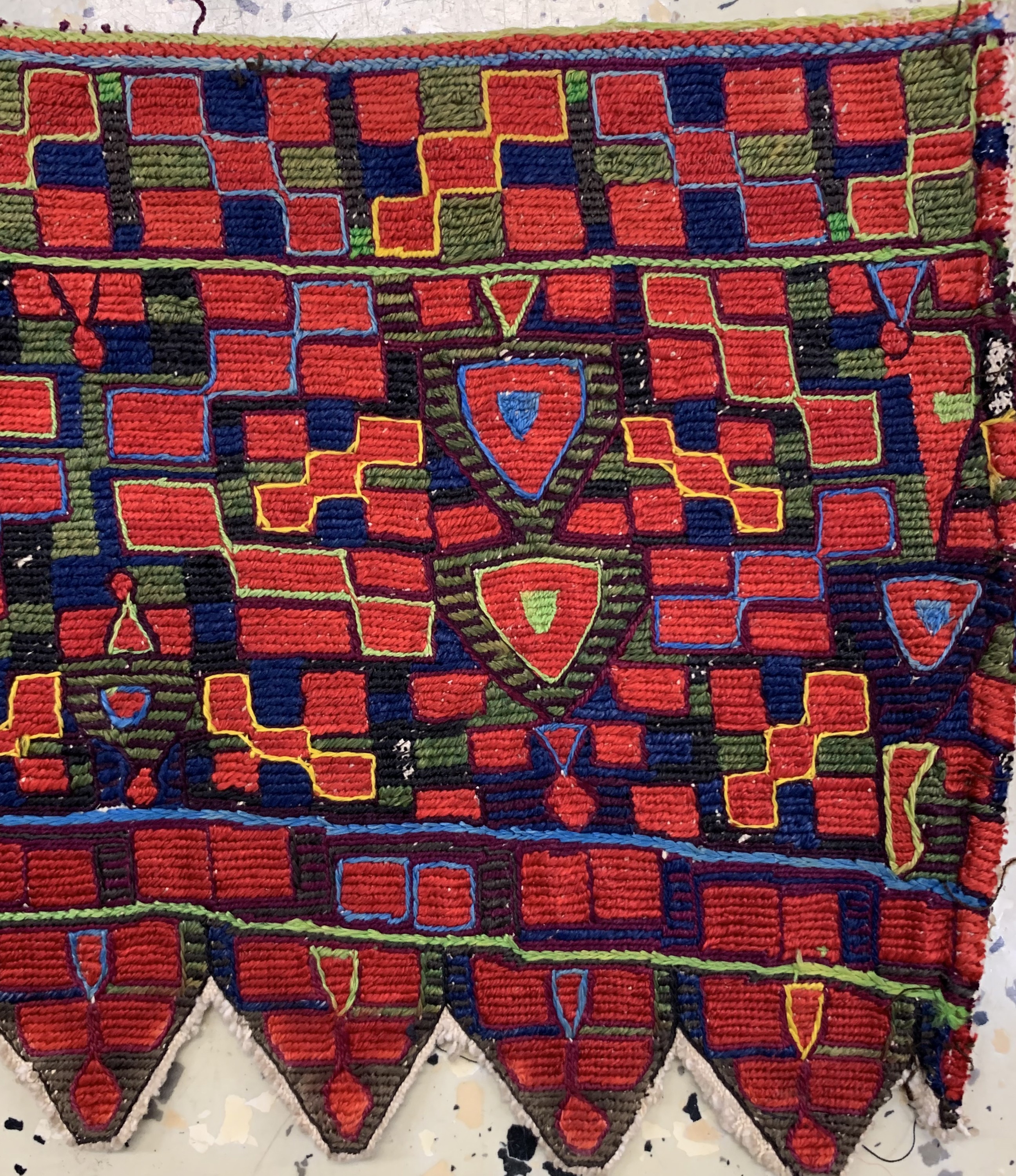 Detail a: 3 Lots Seidenstickerei, Uzbekistan, um 1900, Seide auf Baumwolle, ca. 85 x 23 cm, EHZ: 2
