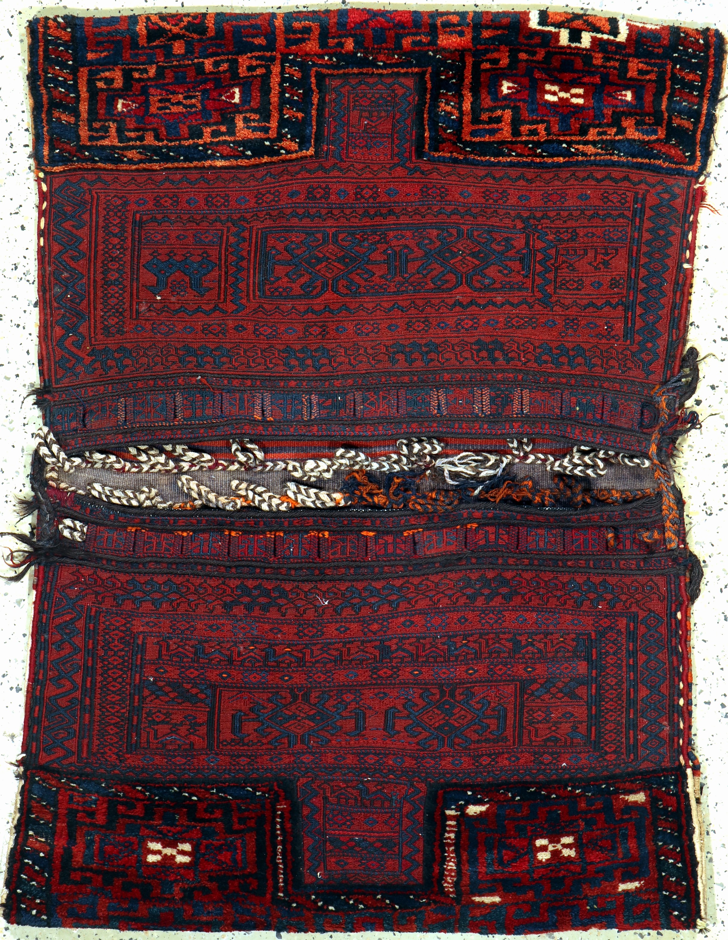 Afschar"Khordjin", Persien, Anfang 20.Jhd, Wolle auf Wolle, ca. 130 x 95 cm, EHZ: 2