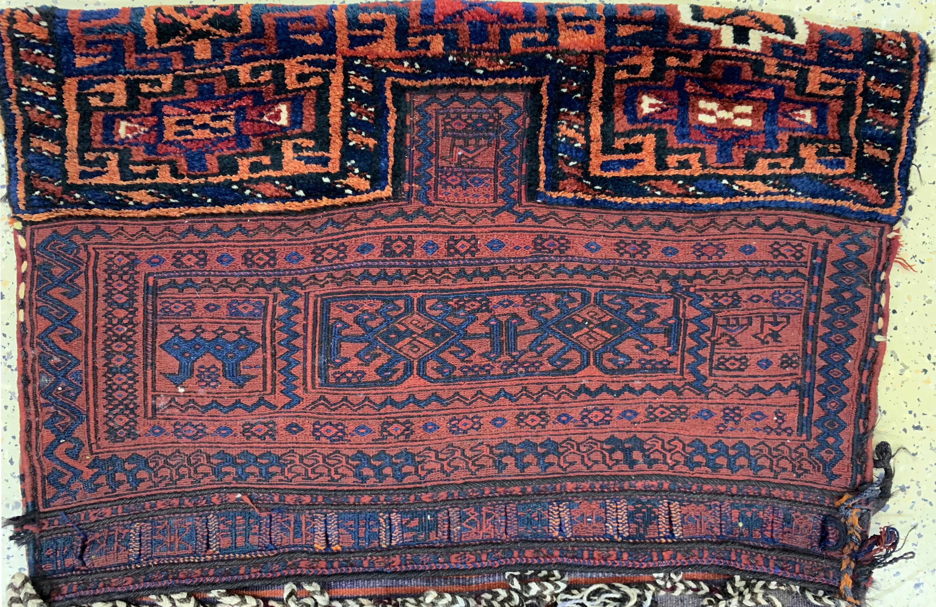 Detail a: Afschar"Khordjin", Persien, Anfang 20.Jhd, Wolle auf Wolle, ca. 130 x 95 cm, EHZ: 2