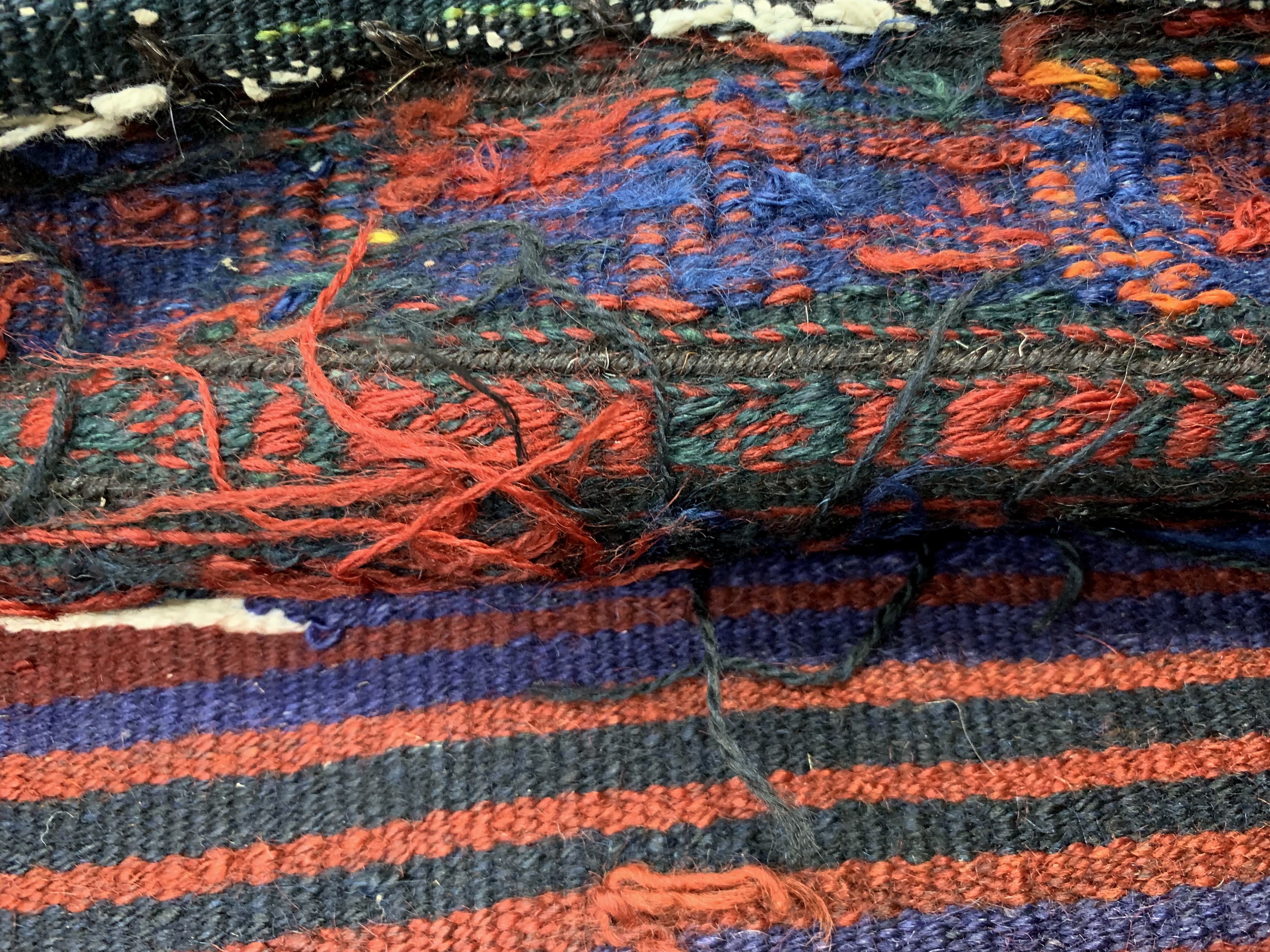 Detail e: Afschar"Khordjin", Persien, Anfang 20.Jhd, Wolle auf Wolle, ca. 130 x 95 cm, EHZ: 2