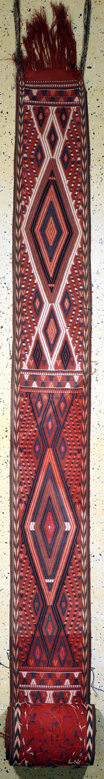 Yomud"Zeltband"antik, Turkmenistan, um 1900, Wolle auf Wolle, ca. 1650 x 35 cm, EHZ: 2-3(kleine Löcher).