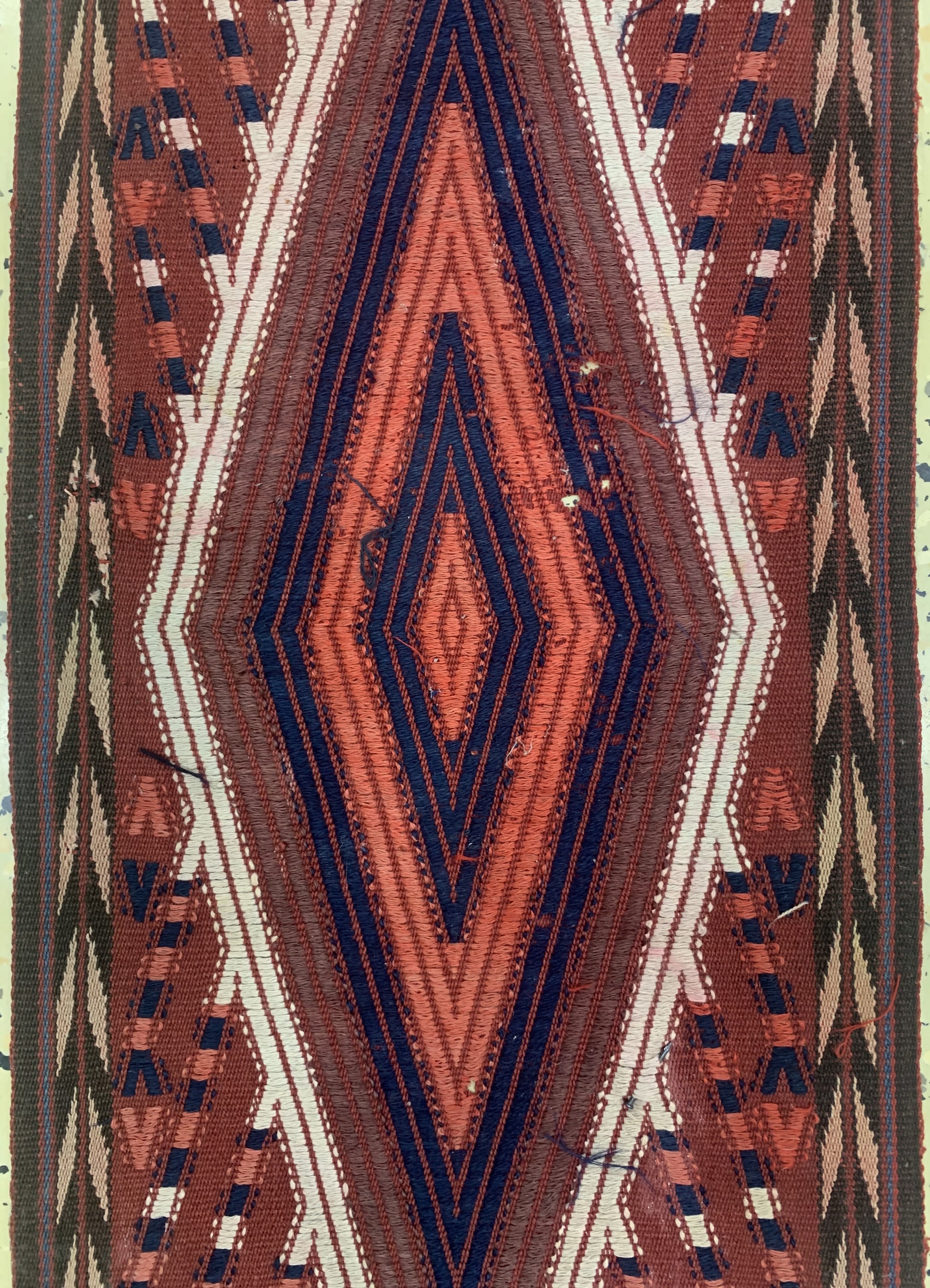 Detail b: Yomud"Zeltband"antik, Turkmenistan, um 1900, Wolle auf Wolle, ca. 1650 x 35 cm, EHZ: 2-3(kleine Löcher).