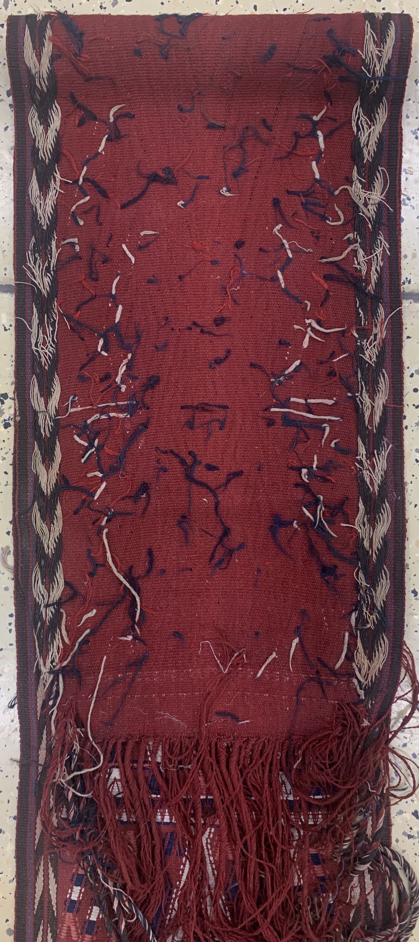 Detail h: Yomud"Zeltband"antik, Turkmenistan, um 1900, Wolle auf Wolle, ca. 1650 x 35 cm, EHZ: 2-3(kleine Löcher).