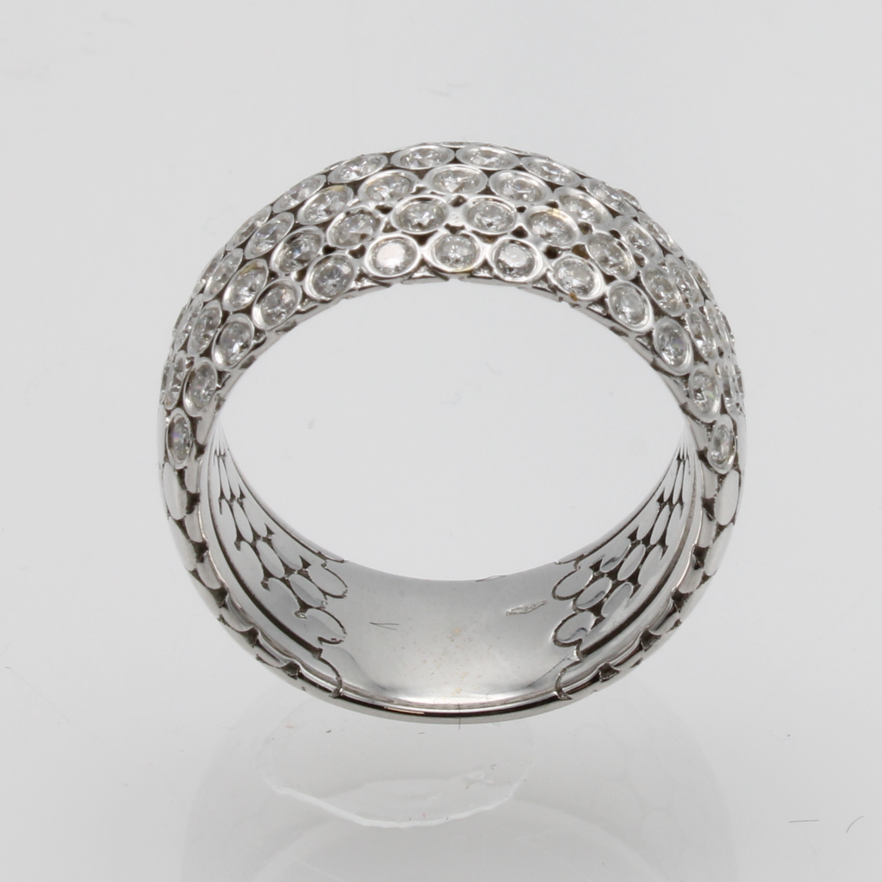 Image 26854785 - Ring mit Brillanten, WG 750/000, Brill. zus. ca. 1.12 ct feines Weiß/vsi, Wabenmuster, ...