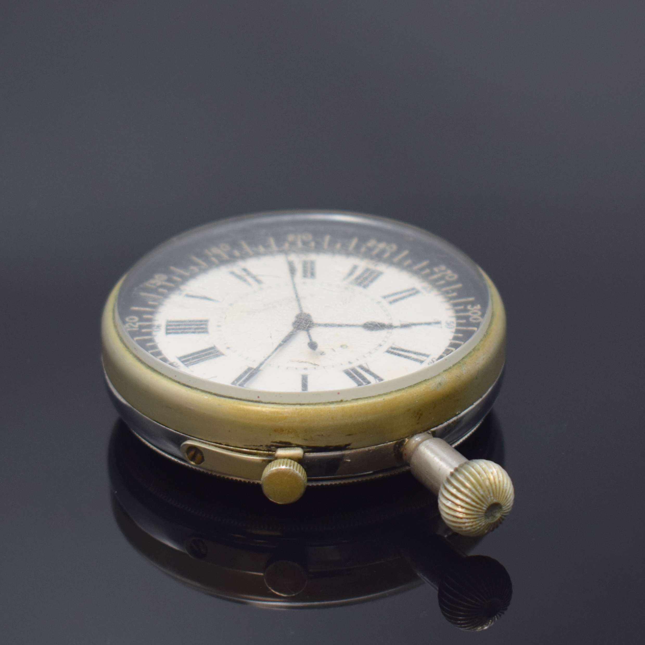 Detail b: GOLAY & SON Deckwatch, England um 1949, verschr. Nickelgeh., laut Bodengravur für die britische Armee, Zifferblattaußenkranz mit 360er Teilung, ...