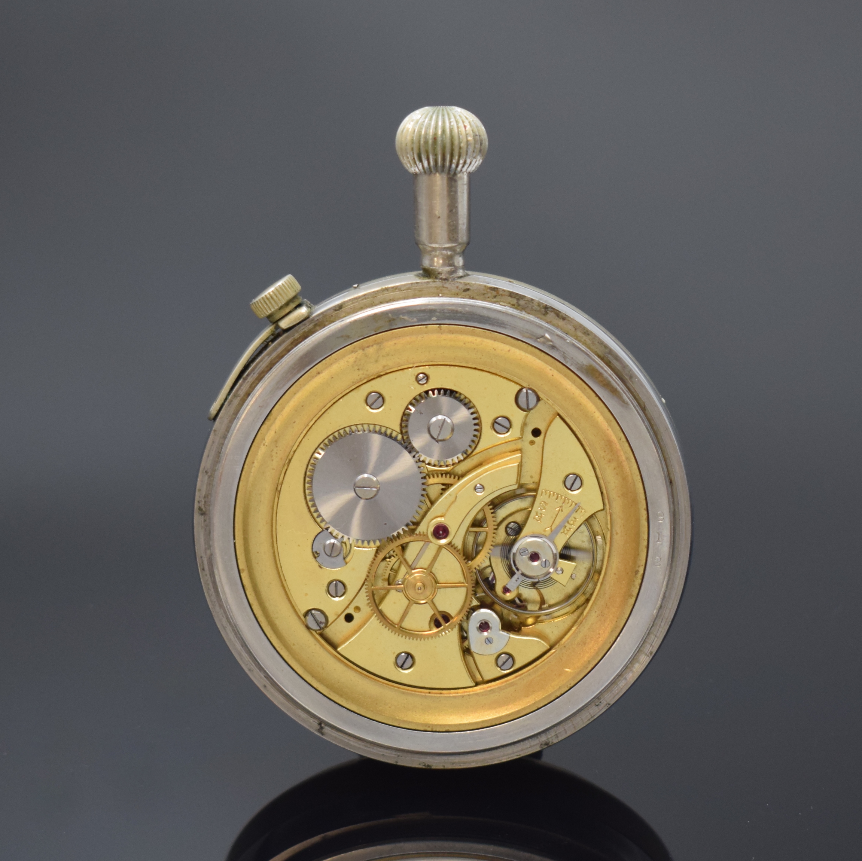 Detail c: GOLAY & SON Deckwatch, England um 1949, verschr. Nickelgeh., laut Bodengravur für die britische Armee, Zifferblattaußenkranz mit 360er Teilung, ...