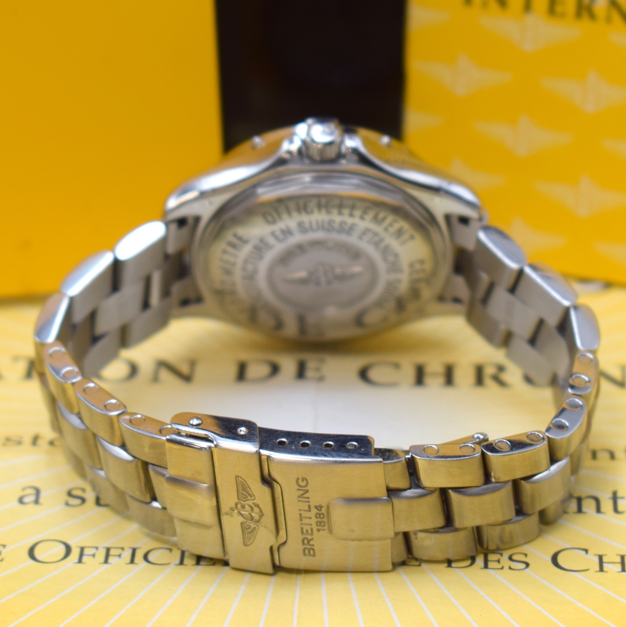 Detail b: BREITLING Damenarmbanduhr Colt Oceane Referenz A57350, Schweiz verk. lt. beil. Pap. 01/2002, quarz, Chronometer in Edelstahl inkl. orig. Gliederband ...