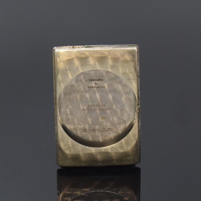 26856982d - VACHERON & CONSTANTIN Geneve sehr seltene rechteckige Armbanduhr in Stahl, ...