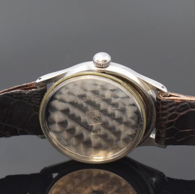 26856986e - UNIVERSAL GENEVE Armbanduhr in Stahl Referenz 212156, Handaufzug, Schweiz um 1947, Boden ...