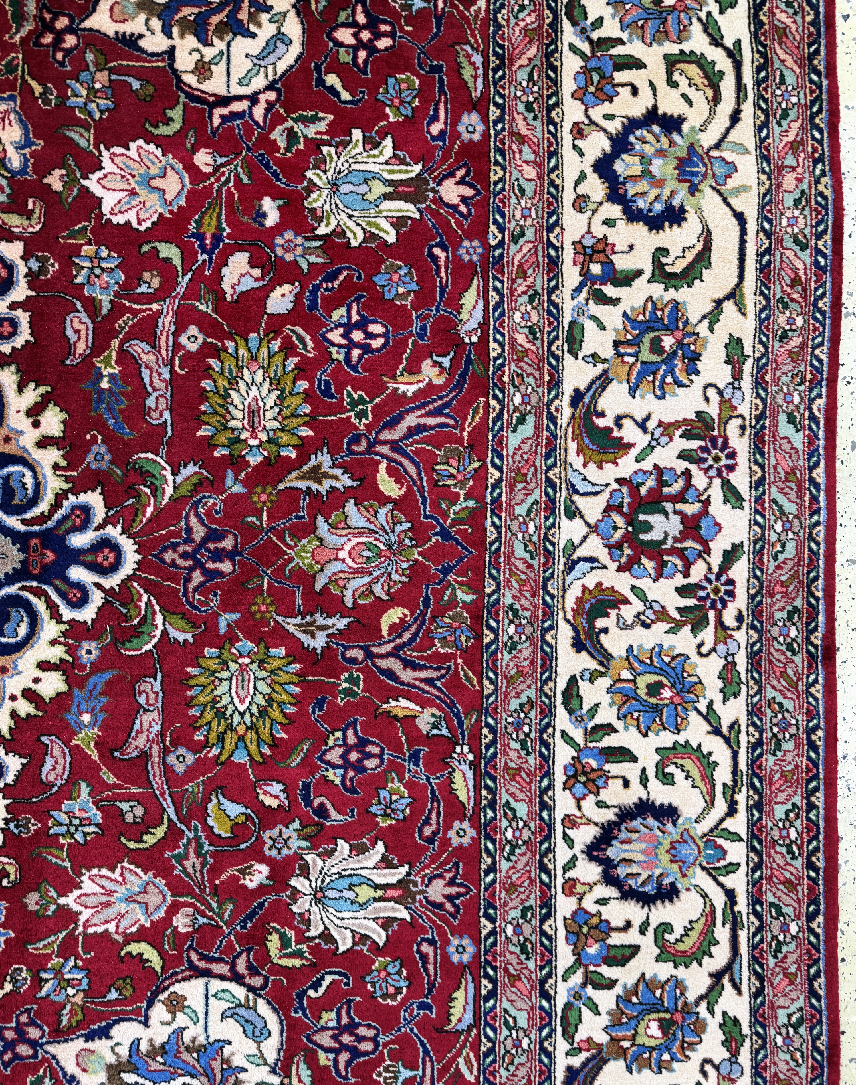 Detail f: Täbriz alt, Persien, Mitte 20.Jhd, Wolle auf Baumwolle, ca. 404 x 288 cm, EHZ: 2