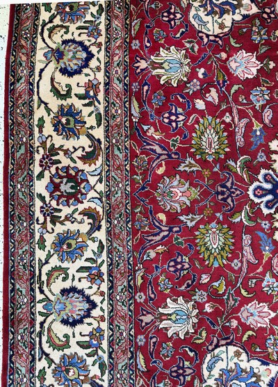 26857049d - Täbriz alt, Persien, Mitte 20.Jhd, Wolle auf Baumwolle, ca. 404 x 288 cm, EHZ: 2 ...