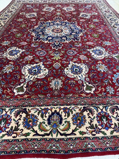 26857049j - Täbriz alt, Persien, Mitte 20.Jhd, Wolle auf Baumwolle, ca. 404 x 288 cm, EHZ: 2 ...