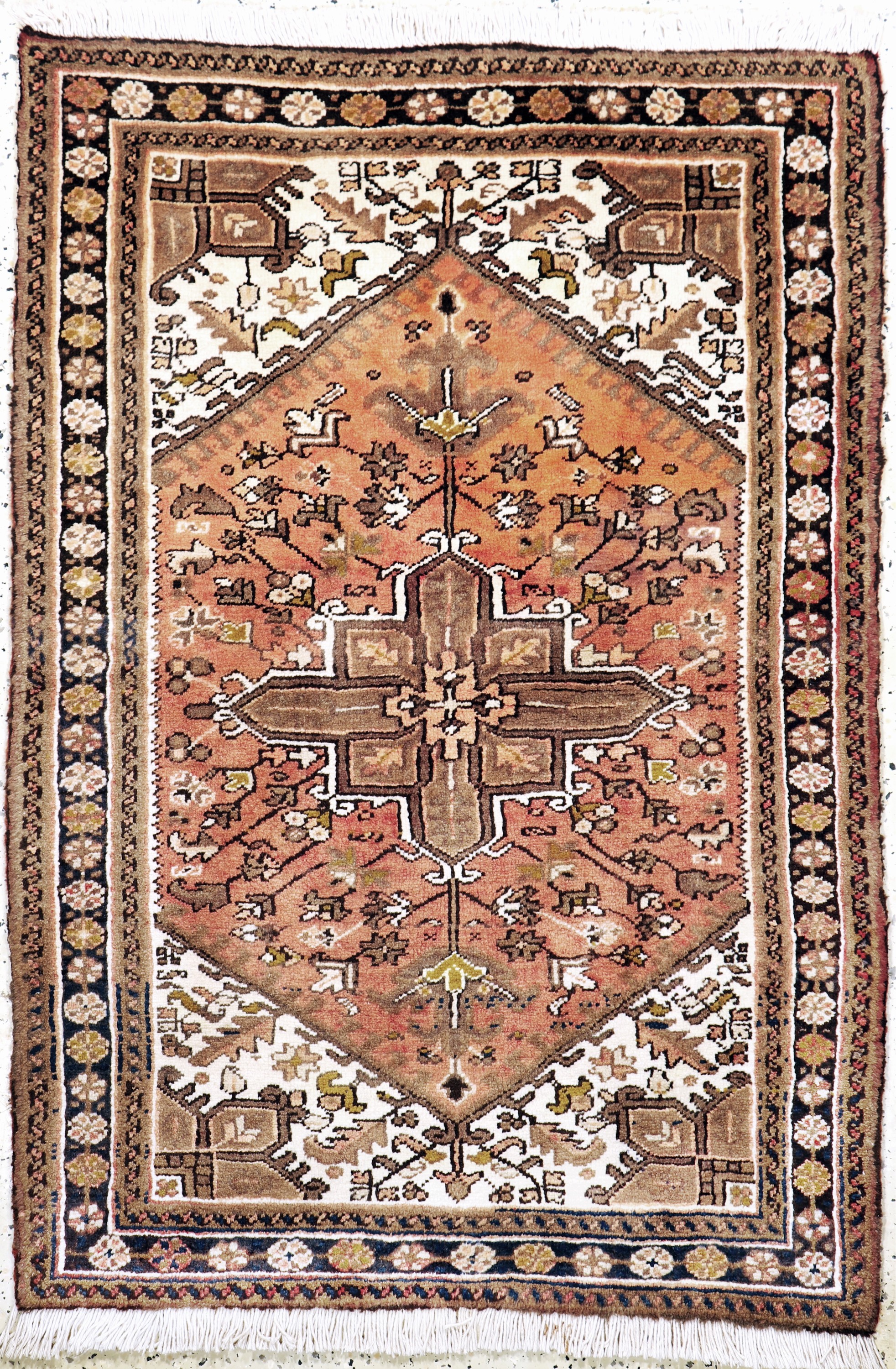 Heriz alt, Persien, Mitte 20.Jhd, Wolle aufBaumwolle, ca. 147 x 101 cm, EHZ: 1-2