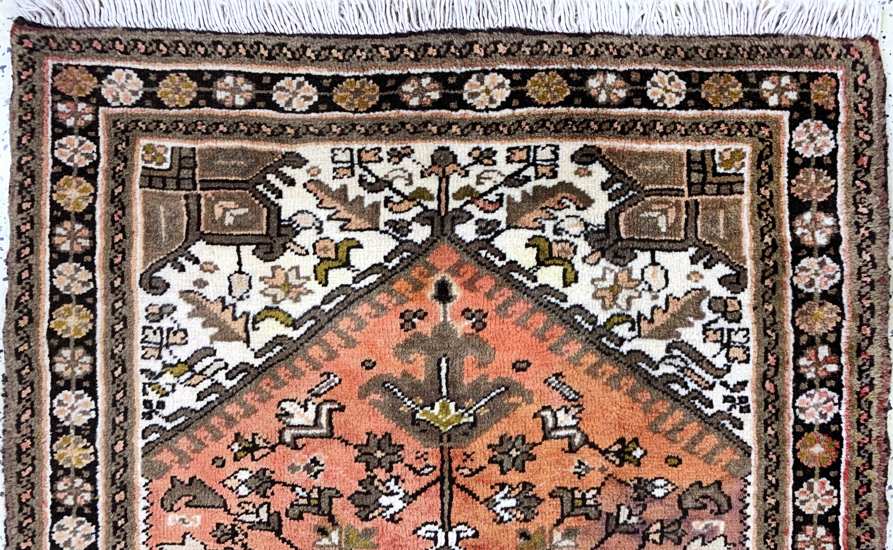 Detail a: Heriz alt, Persien, Mitte 20.Jhd, Wolle aufBaumwolle, ca. 147 x 101 cm, EHZ: 1-2