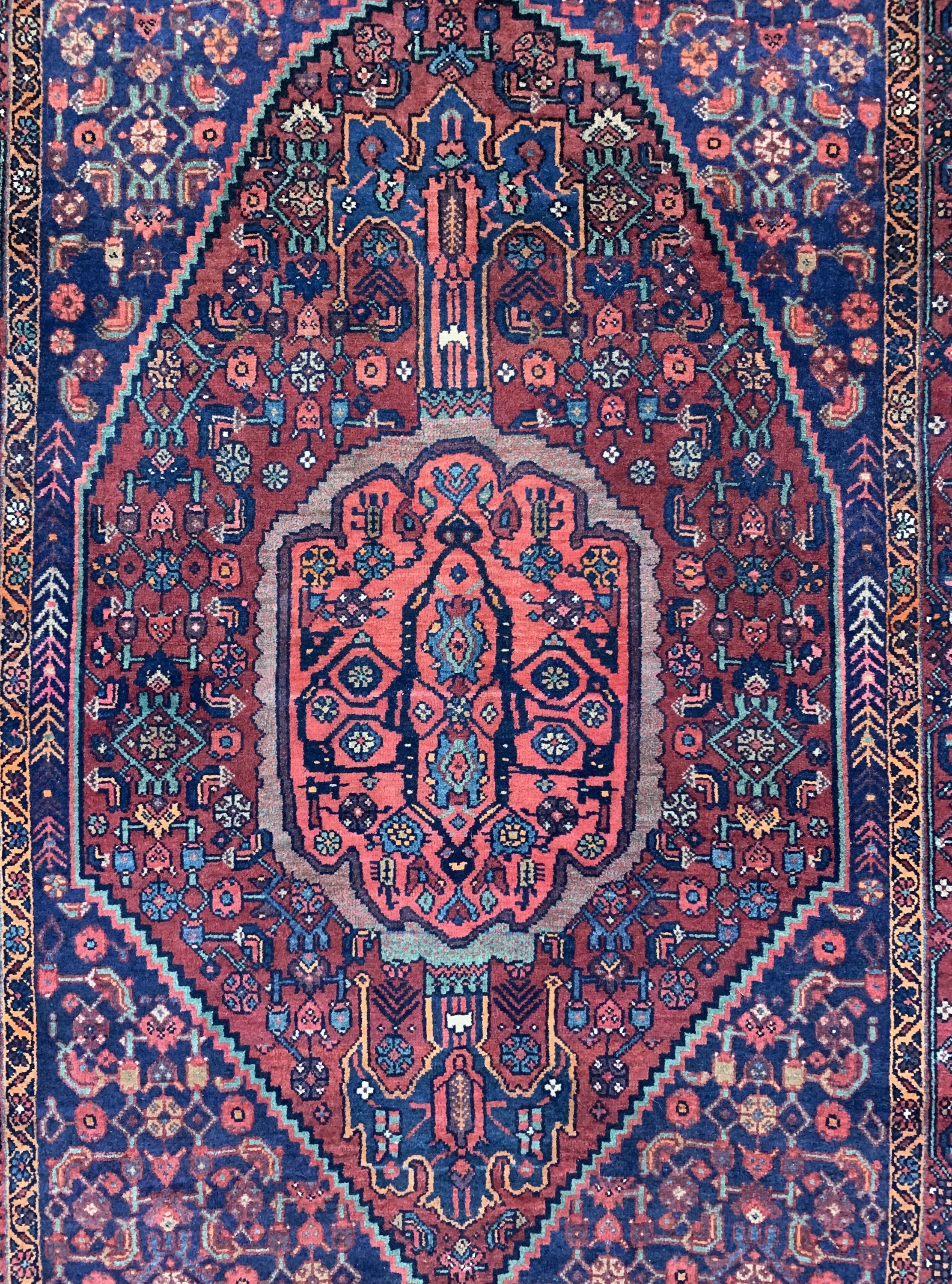 Detail c: Gholtogh, Persien, Mitte 20.Jhd, Wolle auf Baumwolle, ca. 248 x 125 cm, EHZ: 2
