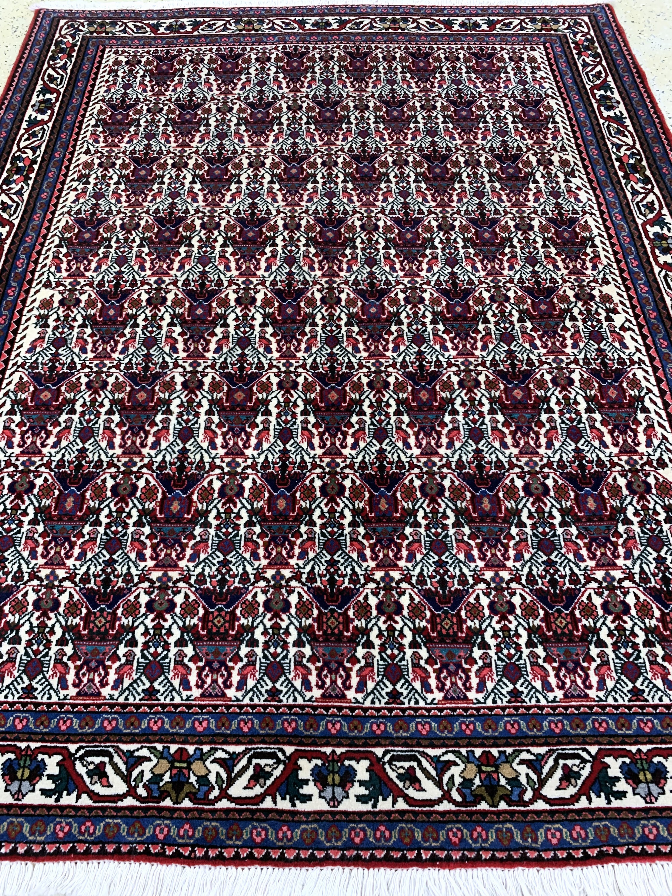 Detail d: Abadeh fein, Persien, Ende 20.Jhd, Wolle auf Baumwolle, ca. 197 x 153 cm, EHZ:(nahezu neuwertig).