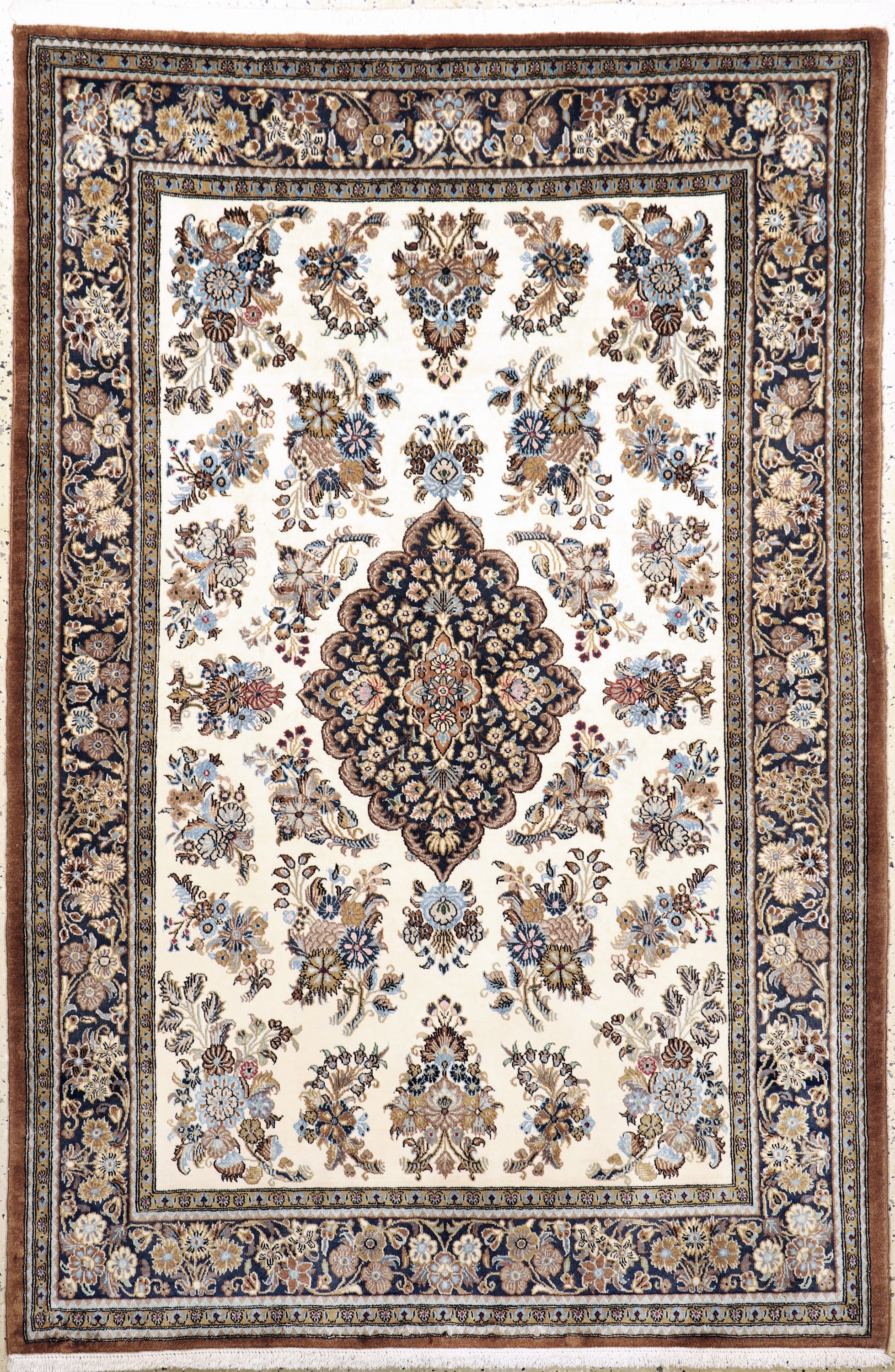 Ghom Kork, Persien, Ende 20.Jhd, Korkwolle auf Baumwolle, ca. 202 x 135 cm, EHZ:(nahezu neuwertig)