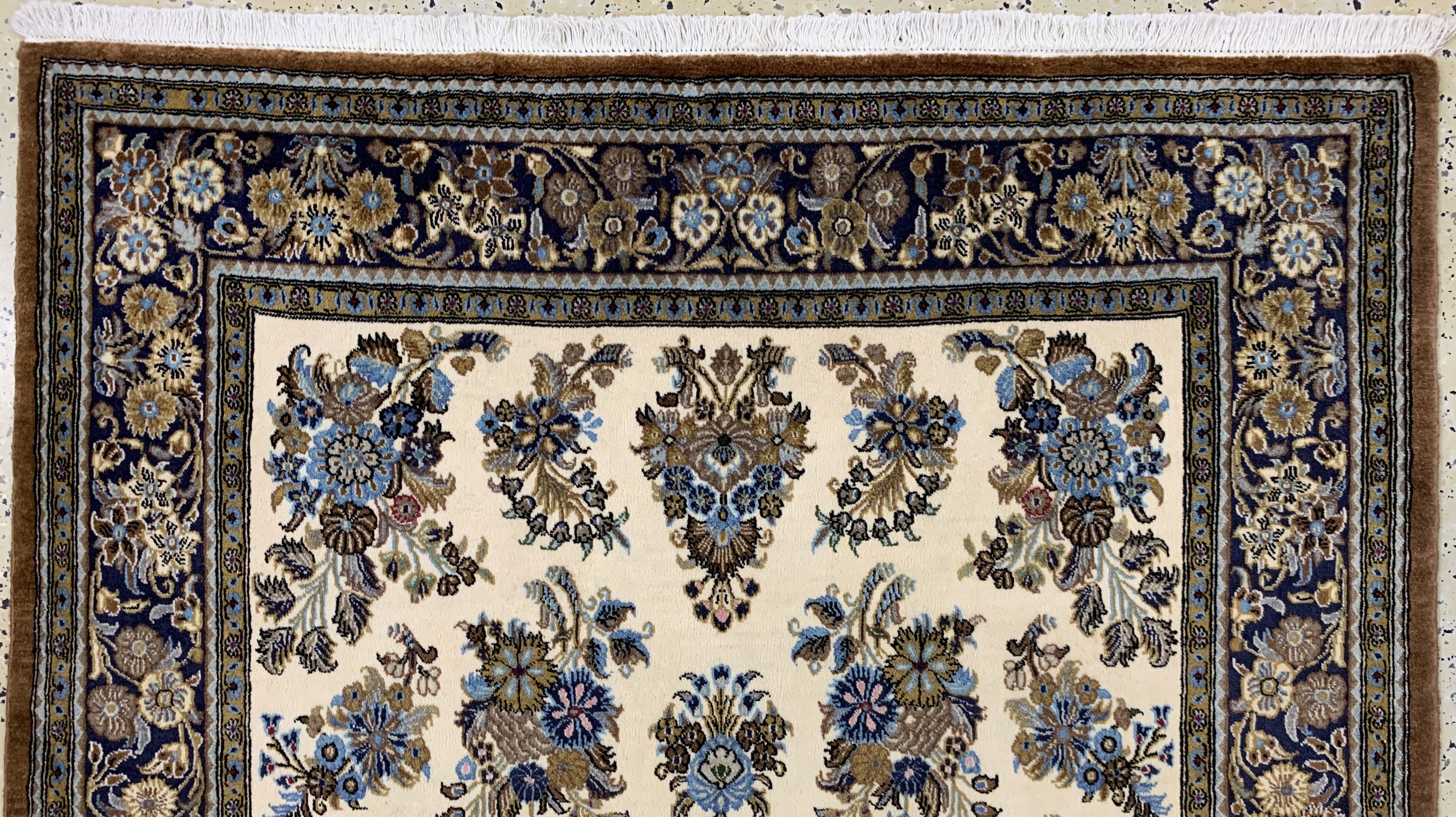 Detail a: Ghom Kork, Persien, Ende 20.Jhd, Korkwolle auf Baumwolle, ca. 202 x 135 cm, EHZ:(nahezu neuwertig)