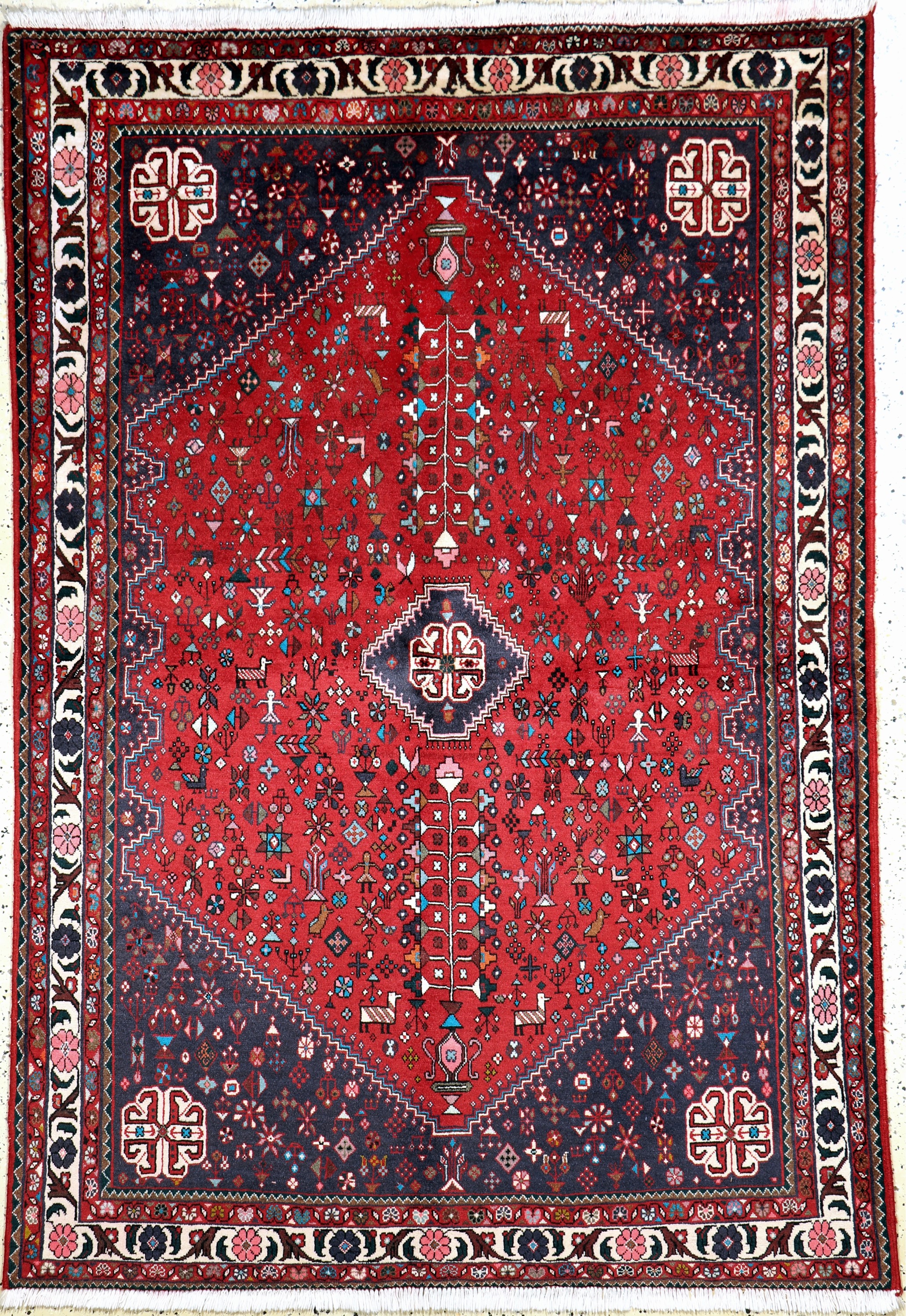 Abadeh fein, Persien, Ende 20.Jhd, Wolle auf Baumwolle, ca. 218 x 150 cm, EHZ: 1-2