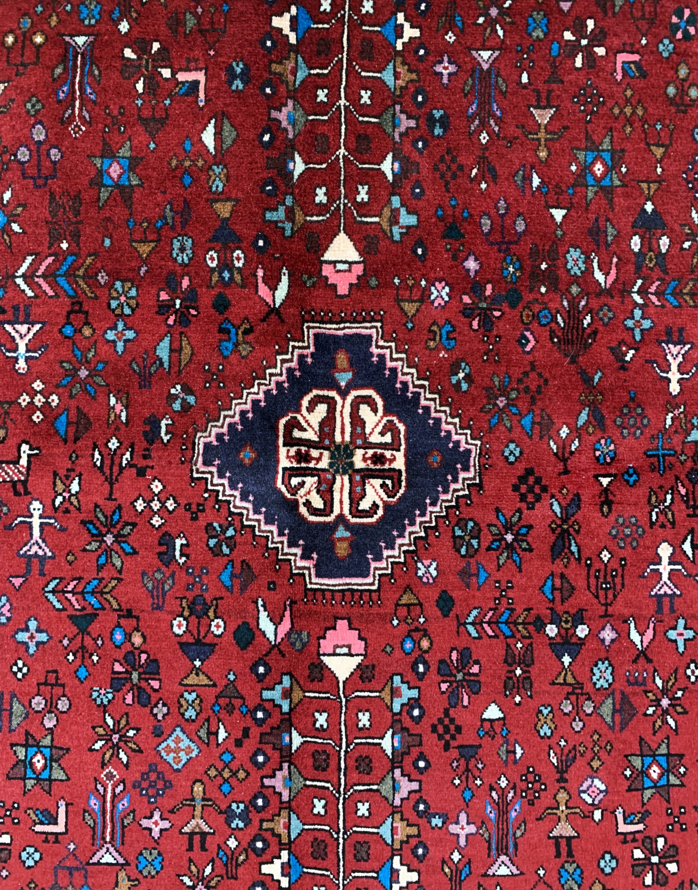 Detail b: Abadeh fein, Persien, Ende 20.Jhd, Wolle auf Baumwolle, ca. 218 x 150 cm, EHZ: 1-2