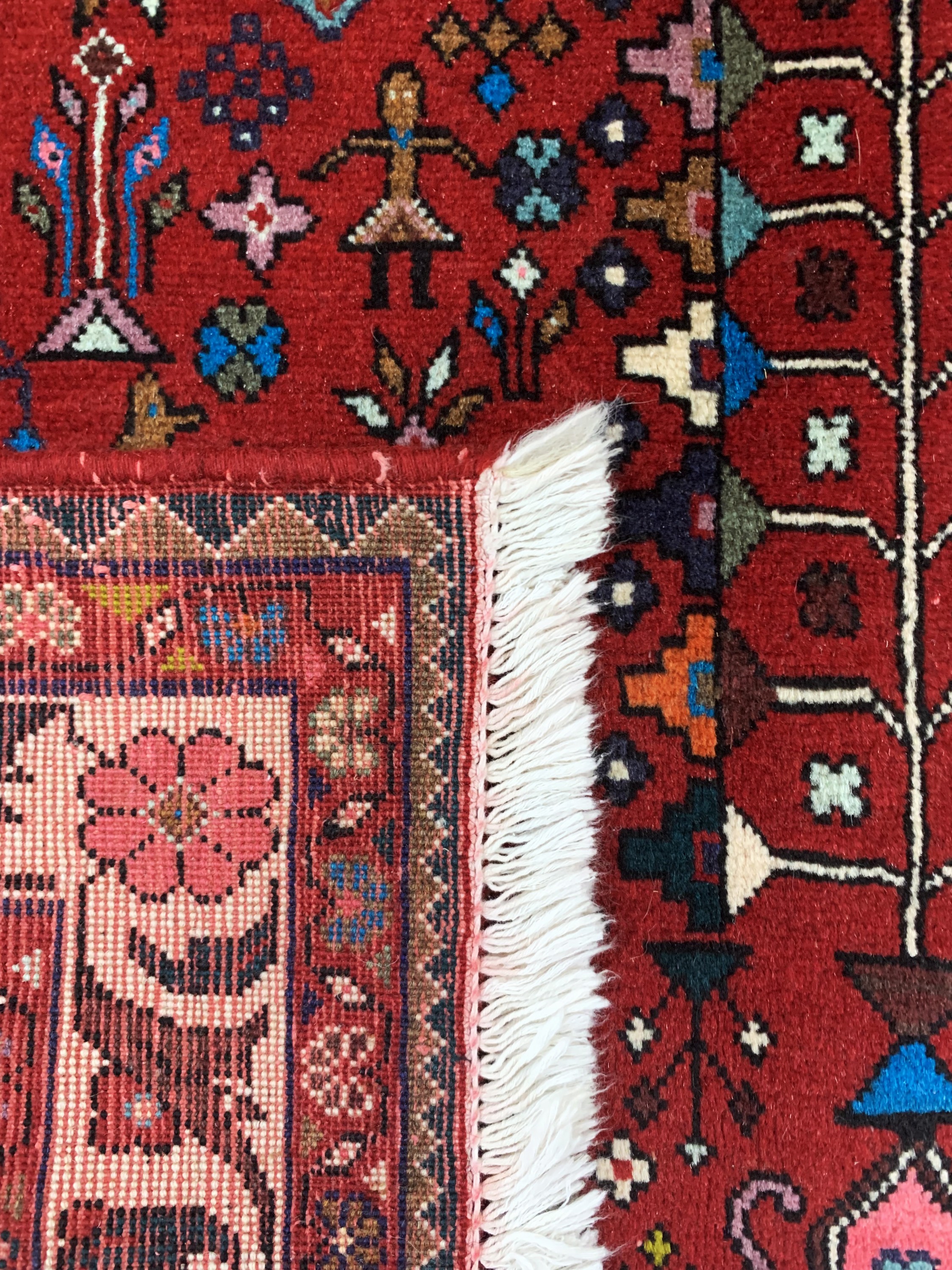Detail e: Abadeh fein, Persien, Ende 20.Jhd, Wolle auf Baumwolle, ca. 218 x 150 cm, EHZ: 1-2