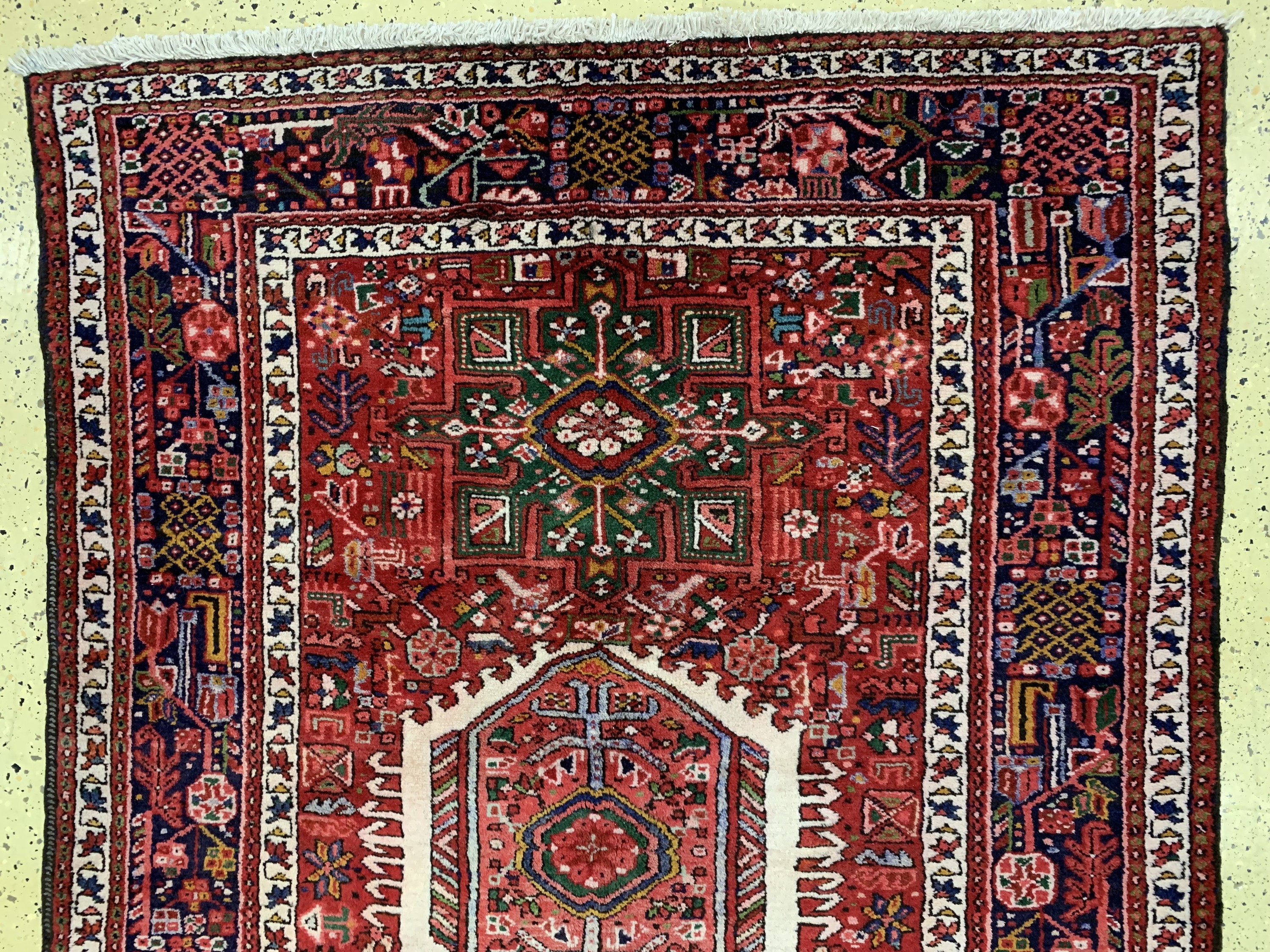 Detail a: Garadje alt, Persien, Mitte 20.Jhd, Wolle auf Baumwolle, ca. 410 x 147 cm, EHZ: 1-2