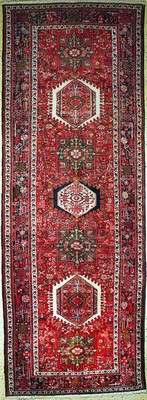 Image Garadje alt, Persien, Mitte 20.Jhd, Wolle auf Baumwolle, ca. 410 x 147 cm, EHZ: 1-2