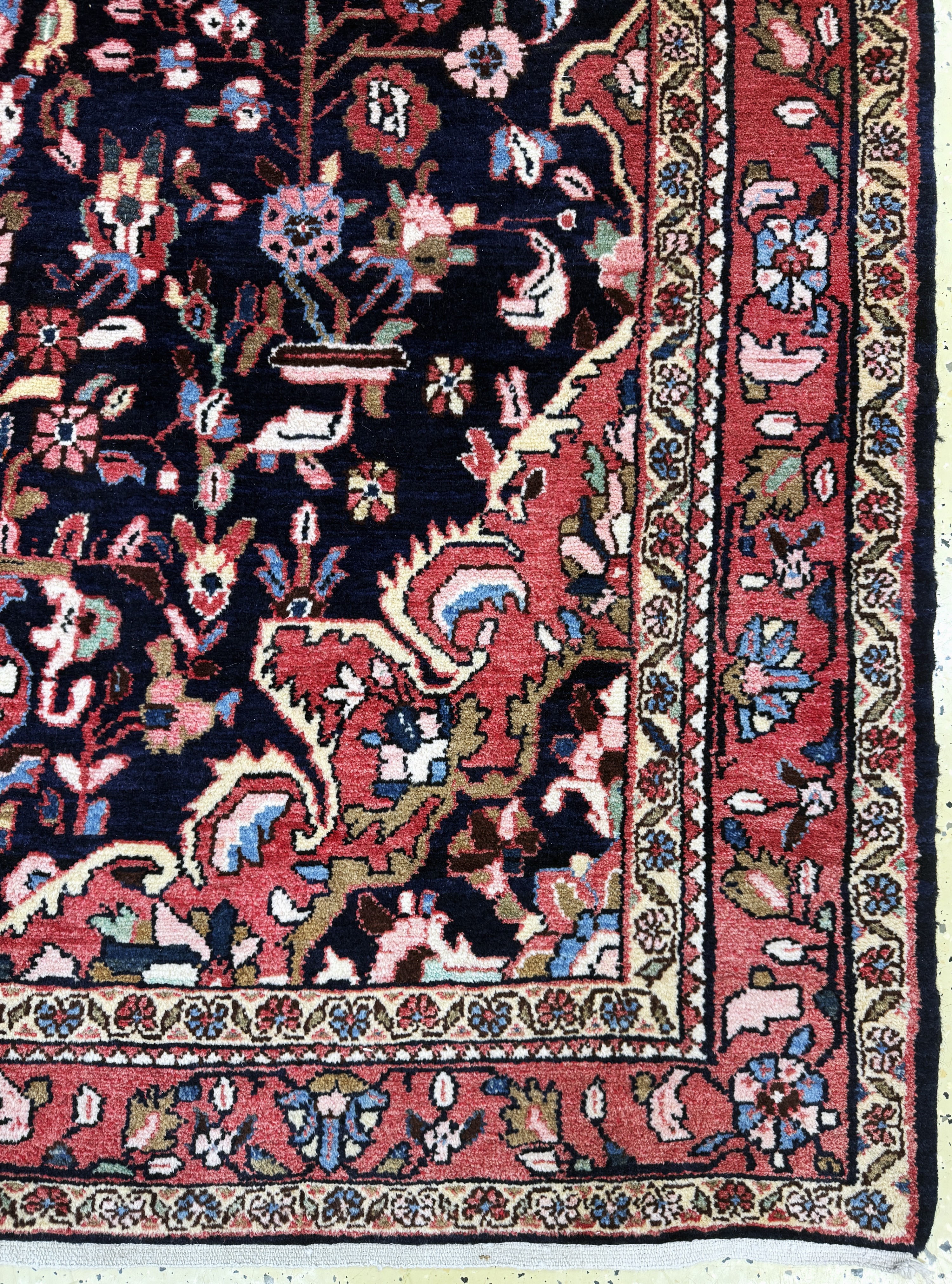 Detail a: Sarogh, Persien, Mitte 20.Jhd, Wolle auf Baumwolle, ca. 325 x 167 cm, EHZ: 1-2