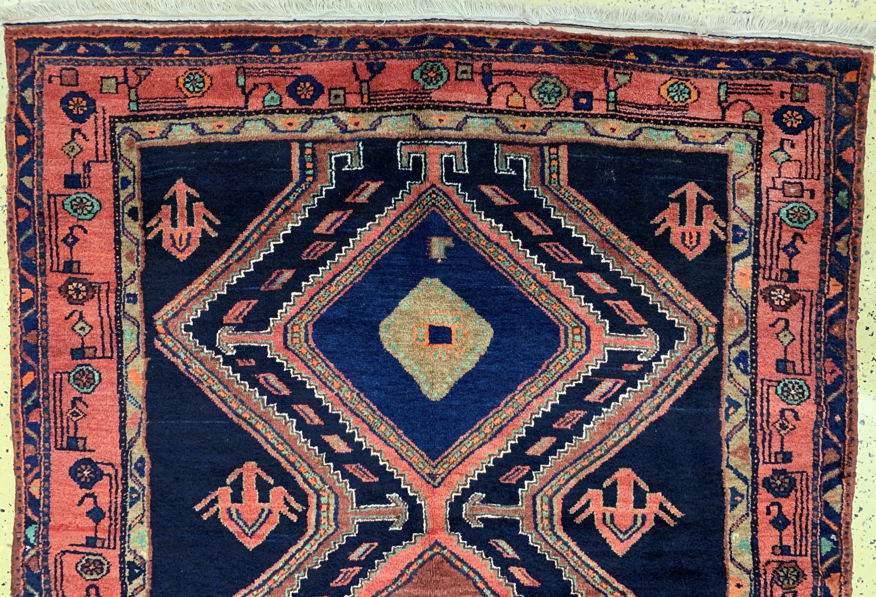 Detail a: Kordi alt, Persien, Mitte 20.Jhd, Wolle aufBaumwolle, ca. 299 x 145 cm, EHZ: 2