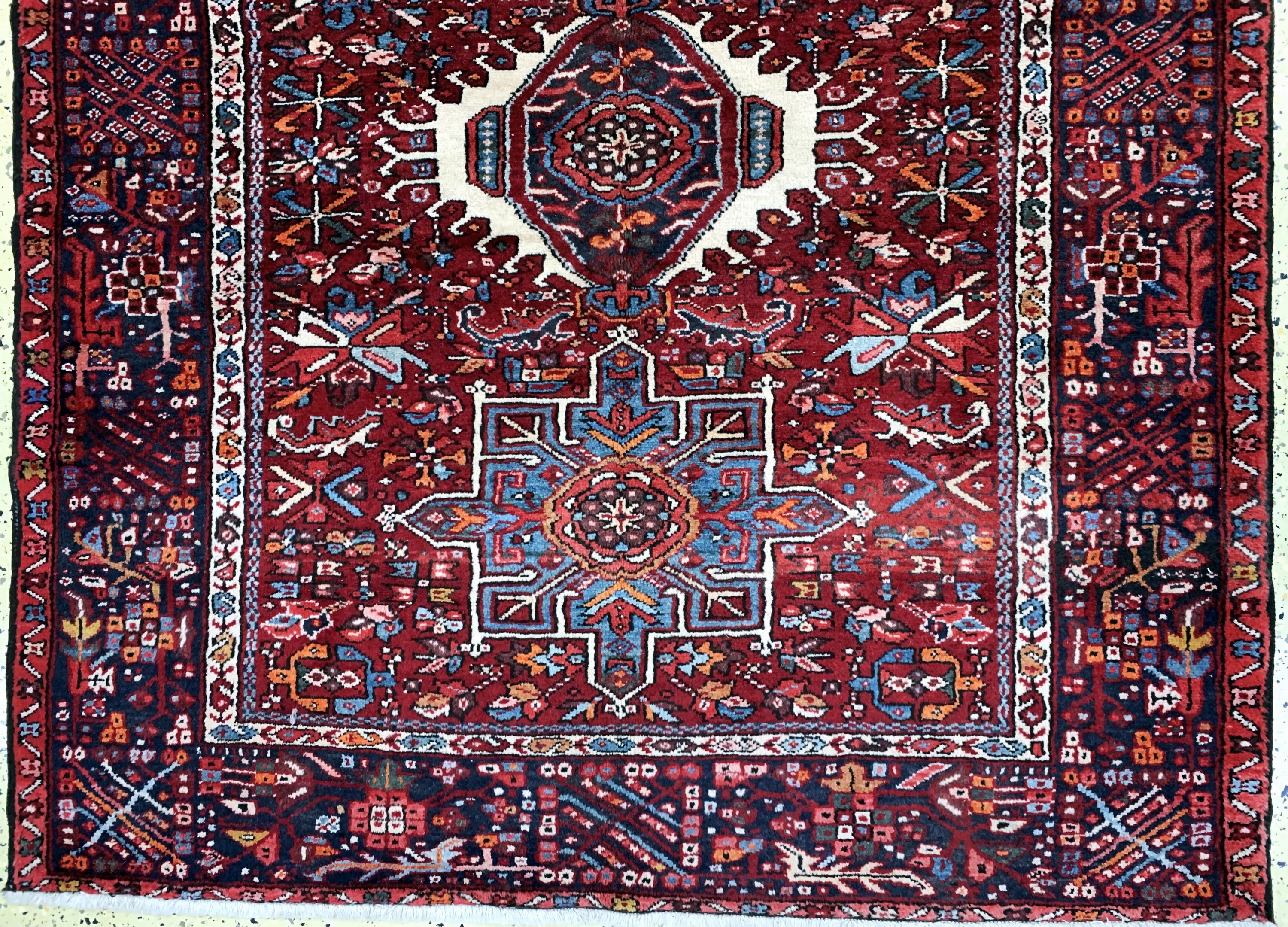 Detail d: Garadje alt, Persien, Mitte 20.Jhd, Wolle auf Baumwolle, ca. 400 x 160 cm, EHZ: 2