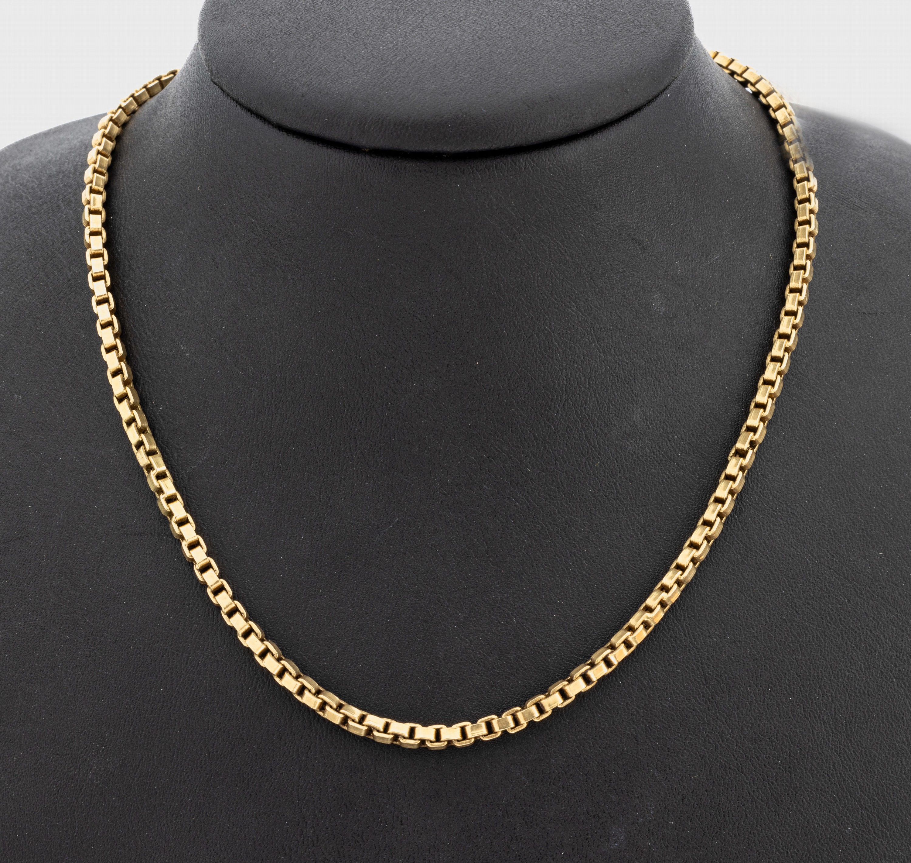18 kt Gold Venezianer-Kette, GG 750/000, L.ca. 80 cm, Federringschließe, ca. 22.7 g