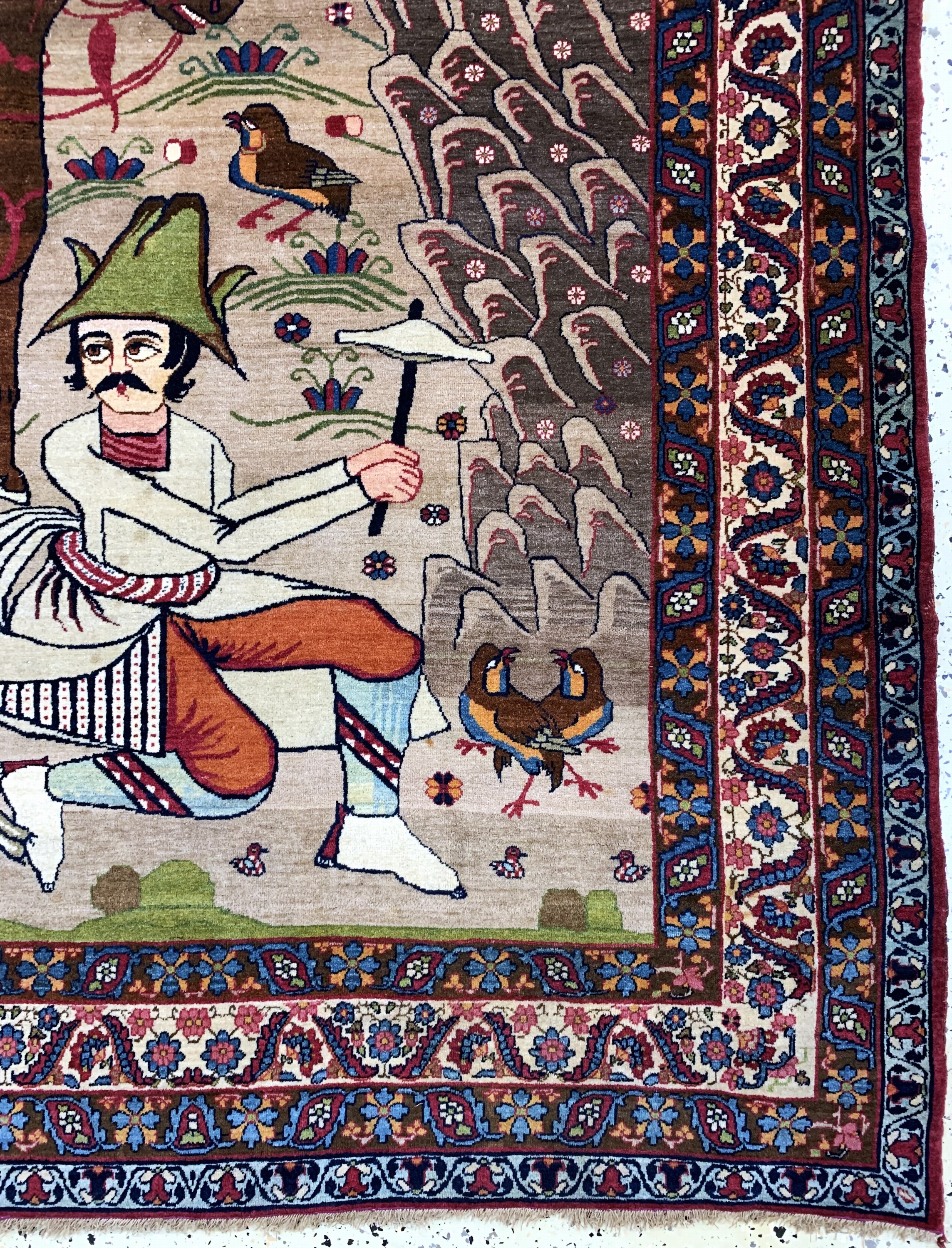 Detail a: Antiker Kerman Persien, signiert, 19.Jhd, Wolle auf Baumwolle, ca. 212 x 145 cm, EHZ: 2